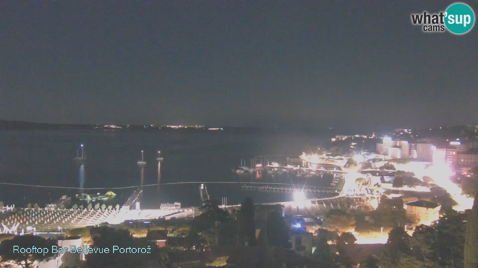 Portorož spletna kamera – pogled z Villa Bellevue