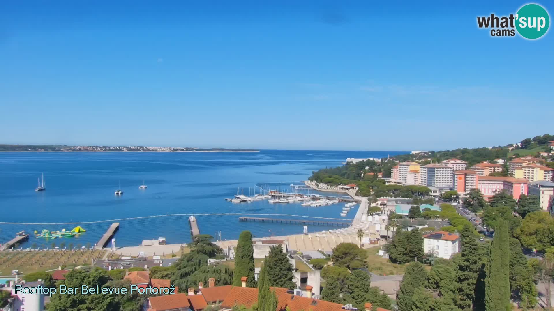 Portorož web kamera – pogled sa Villa Bellevue