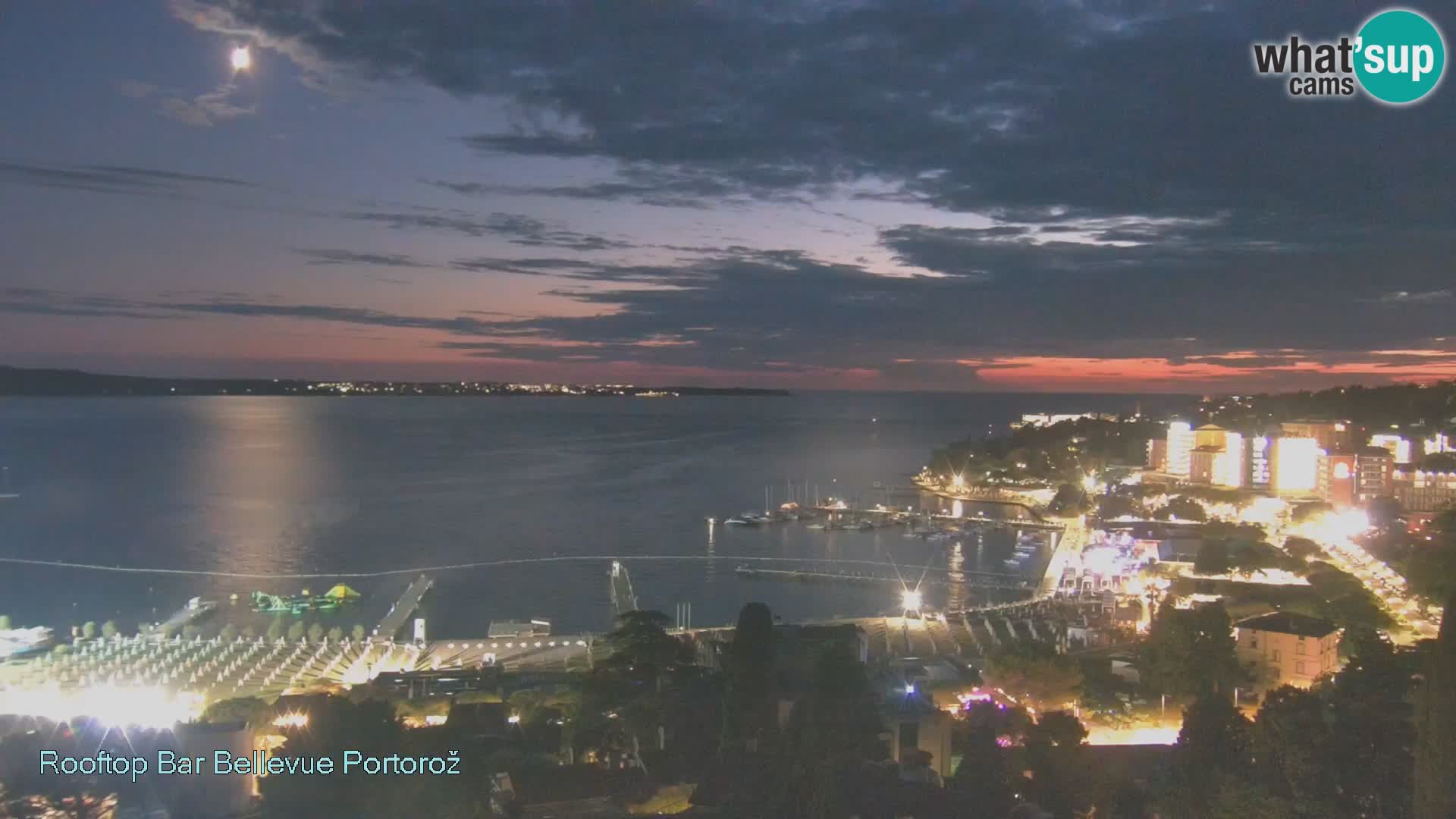 Portorož spletna kamera – pogled z Villa Bellevue
