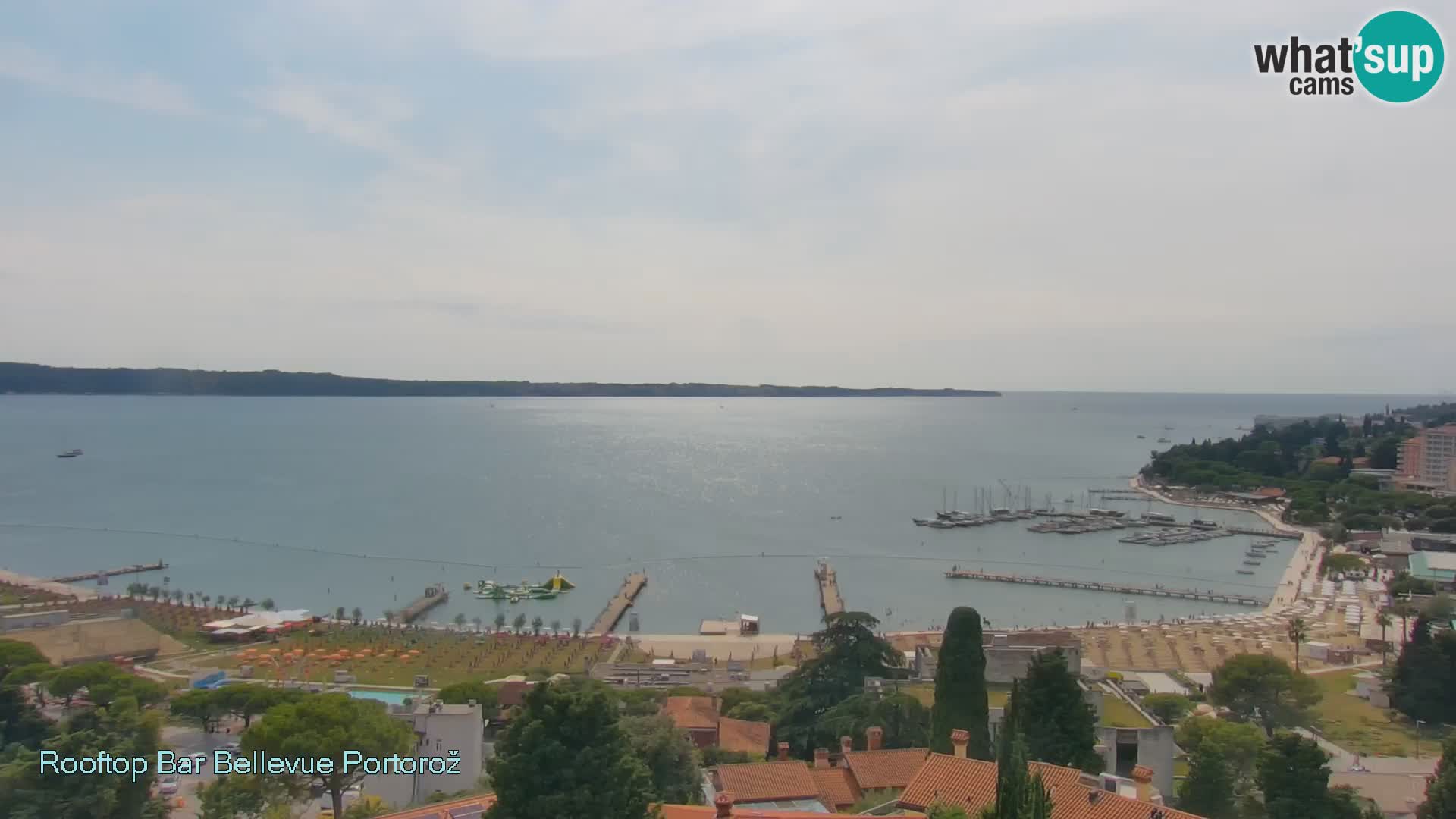 Portorož spletna kamera – pogled z Villa Bellevue