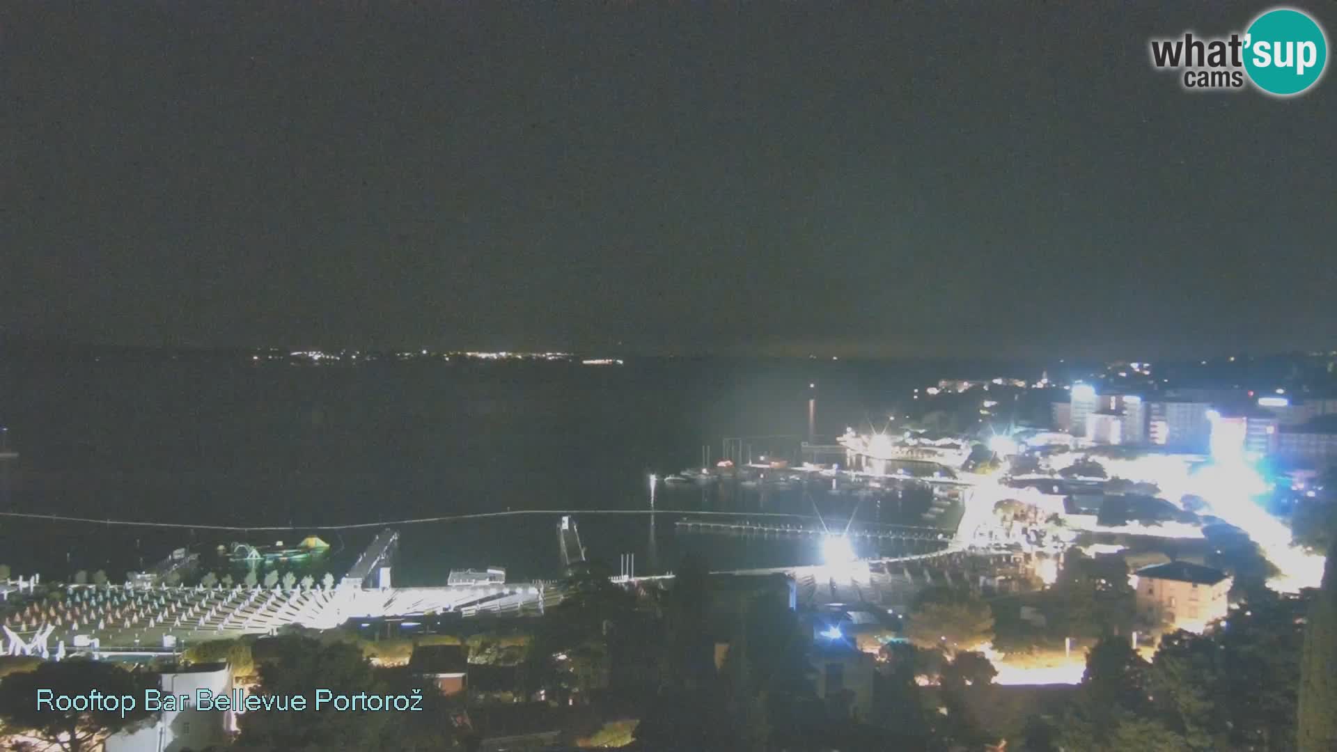 Portorož spletna kamera – pogled z Villa Bellevue