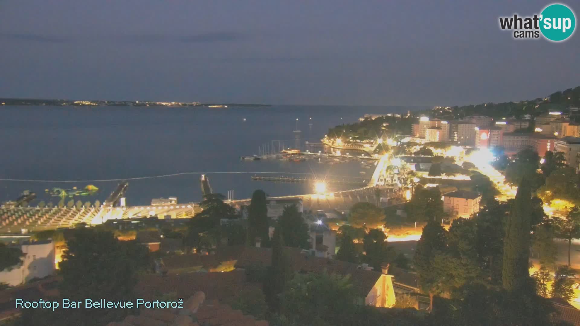 Portorož spletna kamera – pogled z Villa Bellevue