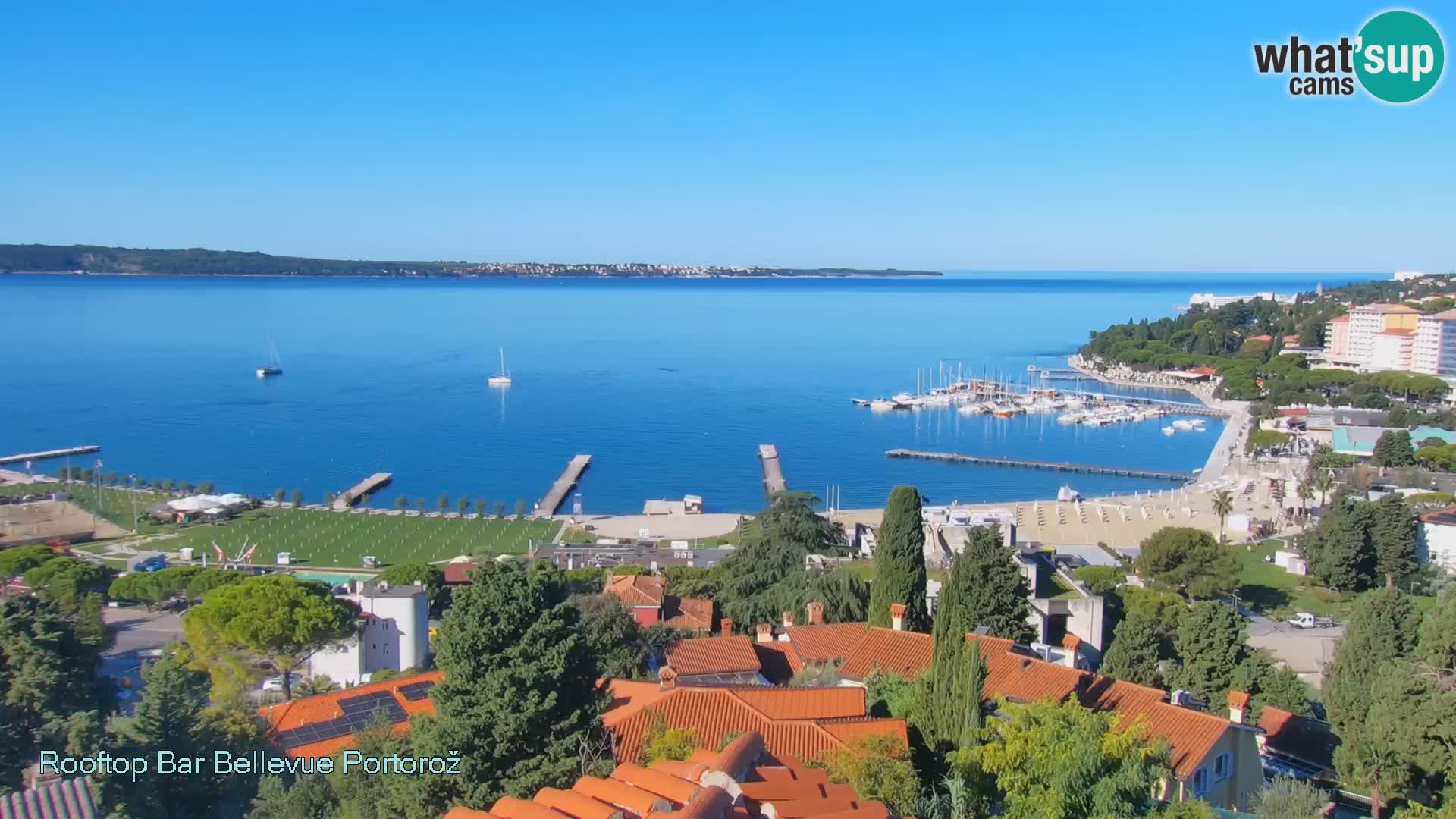 Portorož web kamera – pogled sa Villa Bellevue