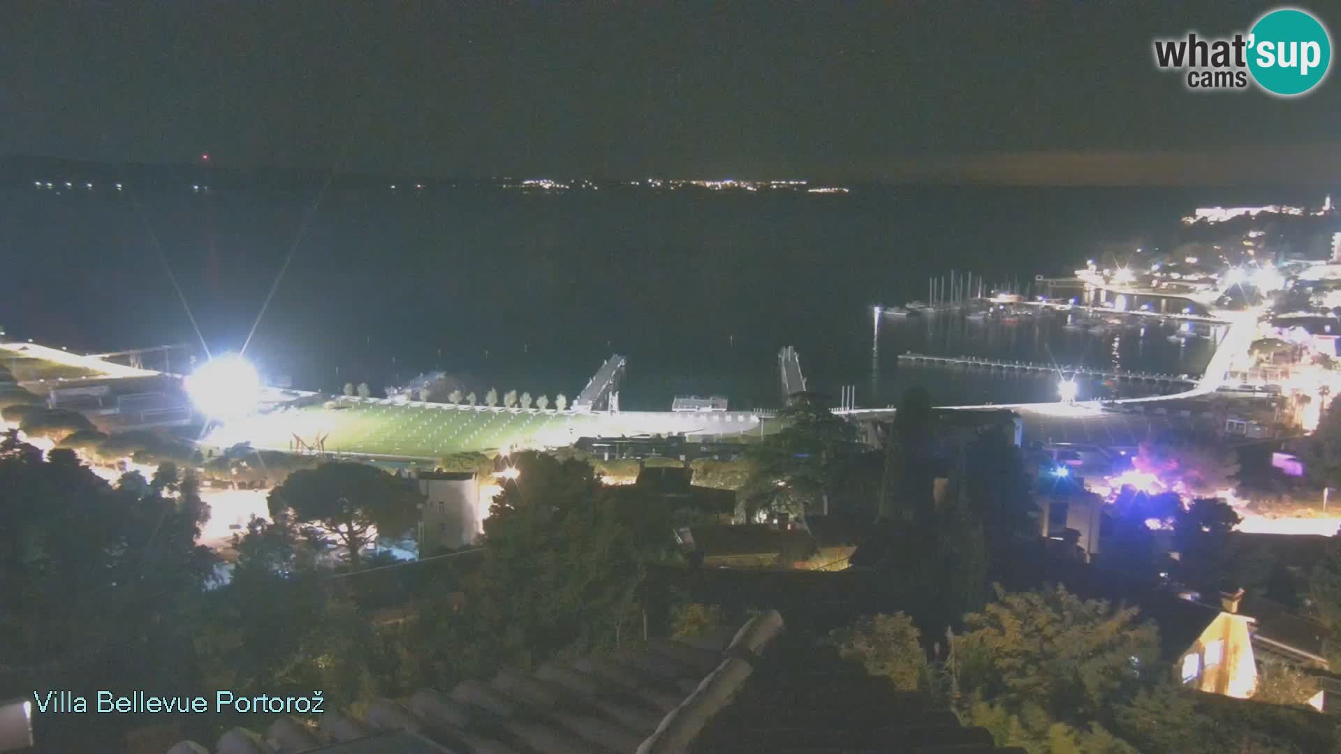 Portorož spletna kamera – pogled z Villa Bellevue