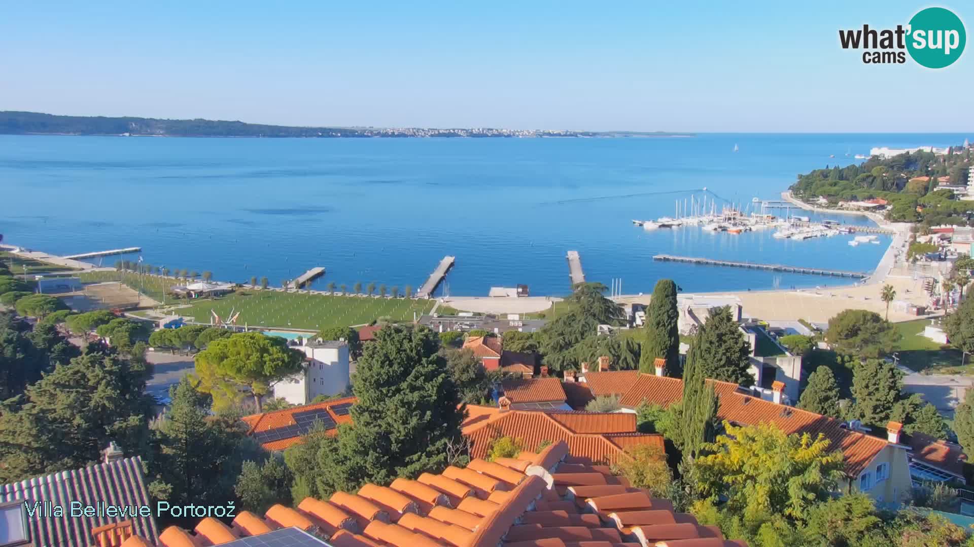 Portorož camera en vivo – Panorama Villa Bellevue