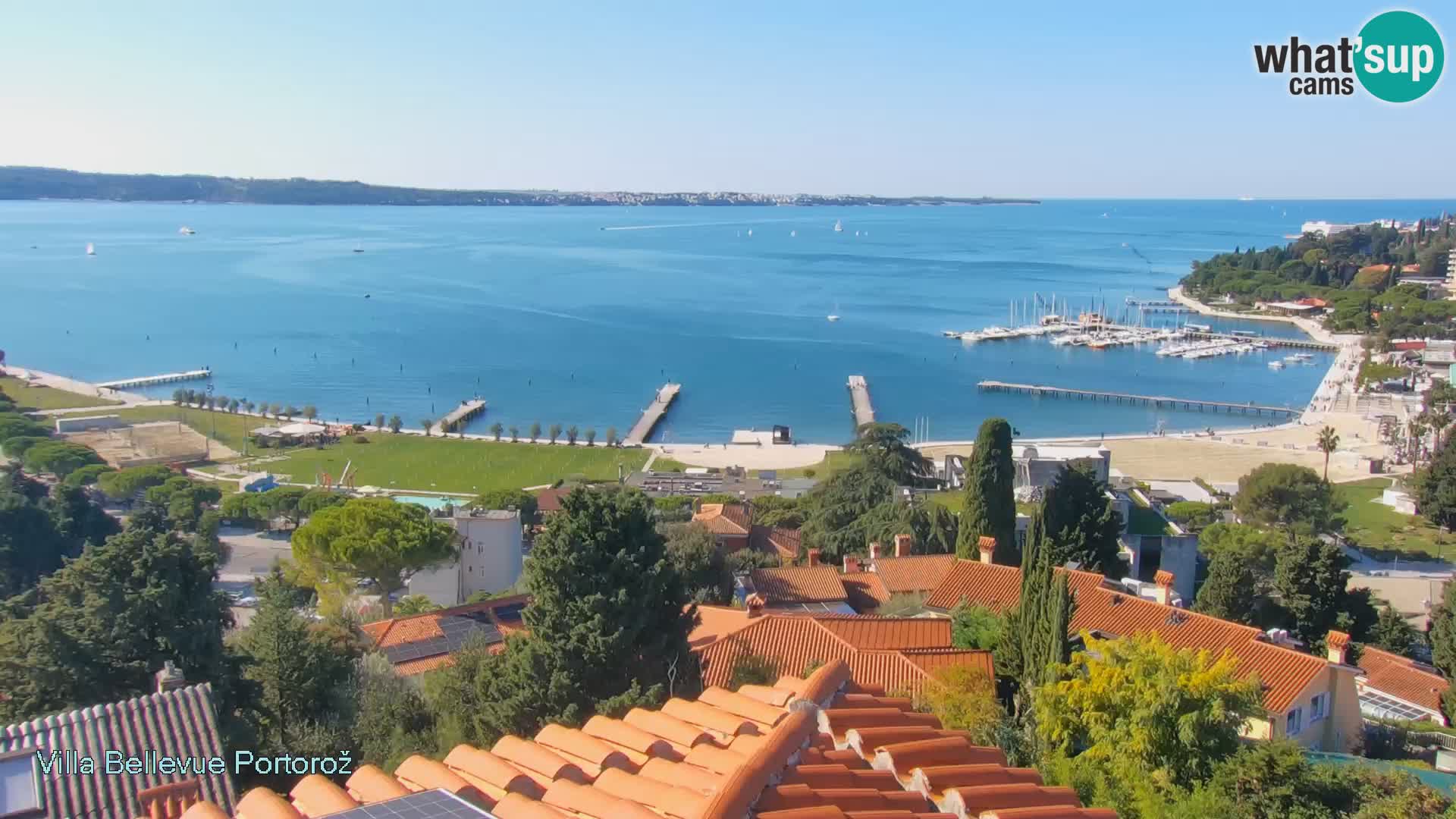 Live webcam Portorož – Panorama dalla Villa Bellevue