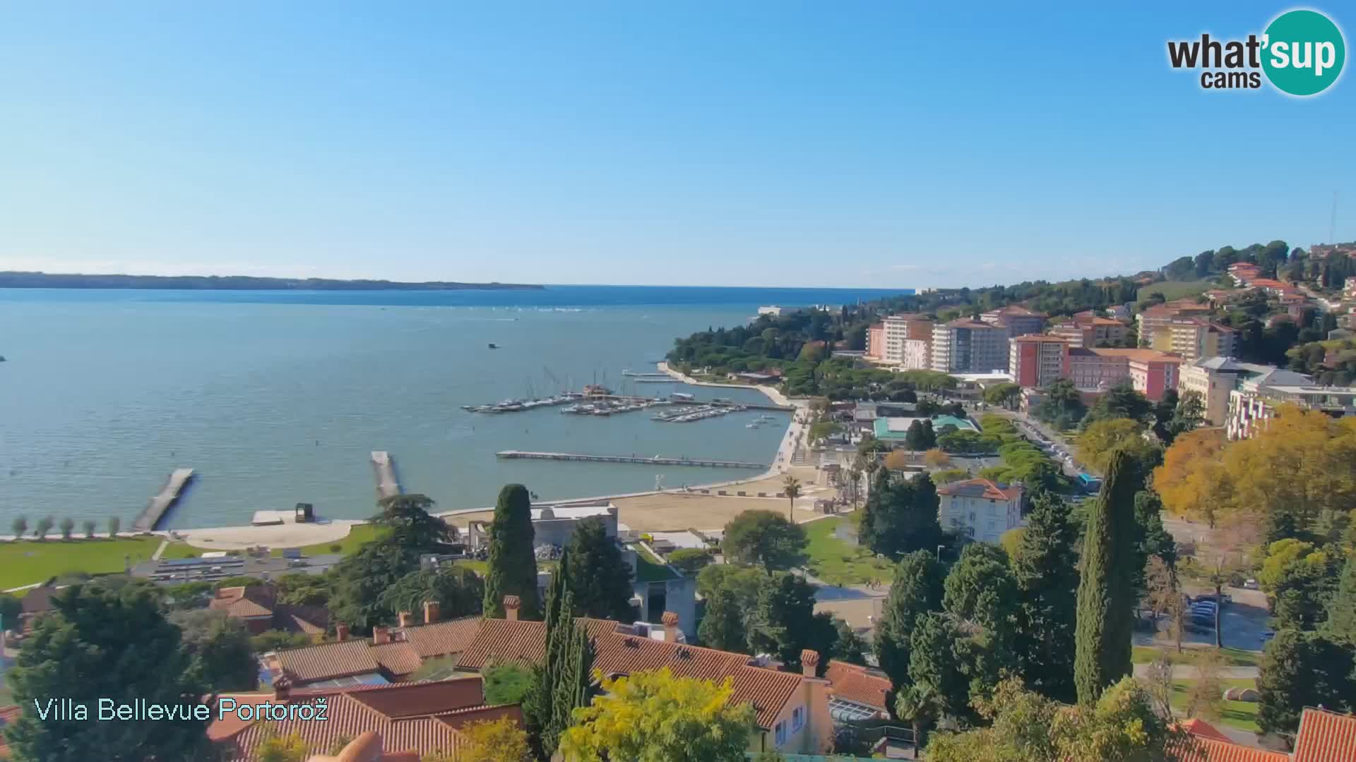 Portorož camera en vivo – Panorama Villa Bellevue