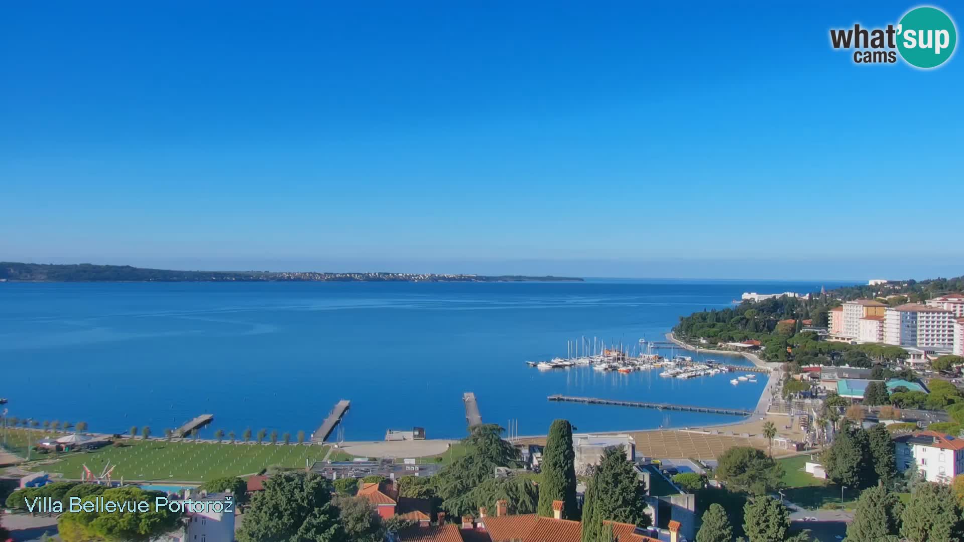 Portorož web kamera – pogled sa Villa Bellevue