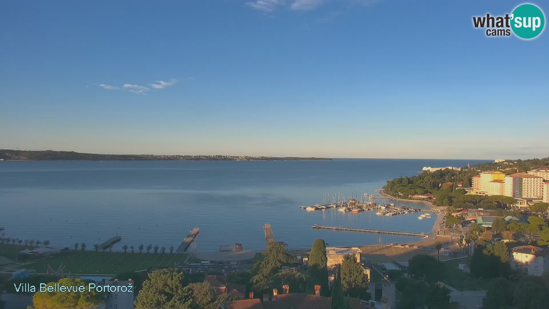 Portorož web kamera – pogled sa Villa Bellevue