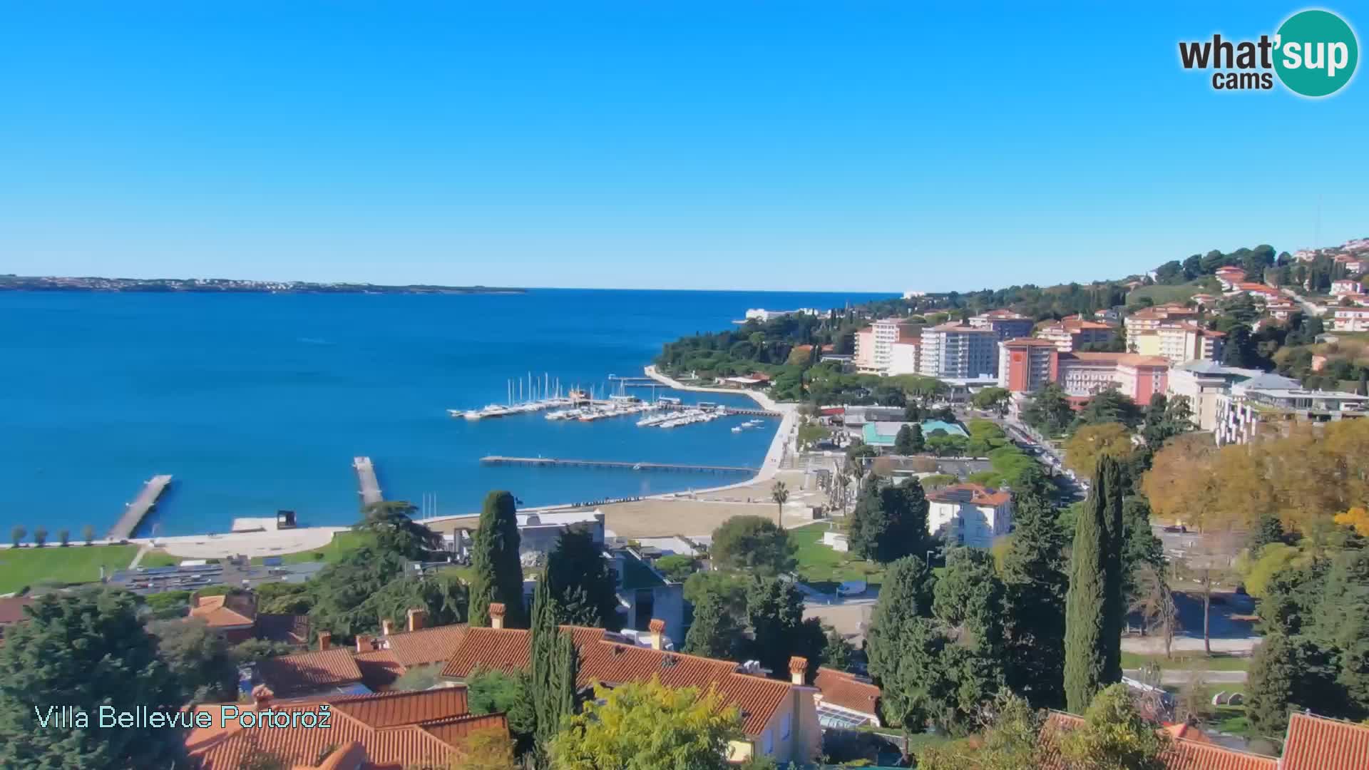 Portorož camera en vivo – Panorama Villa Bellevue
