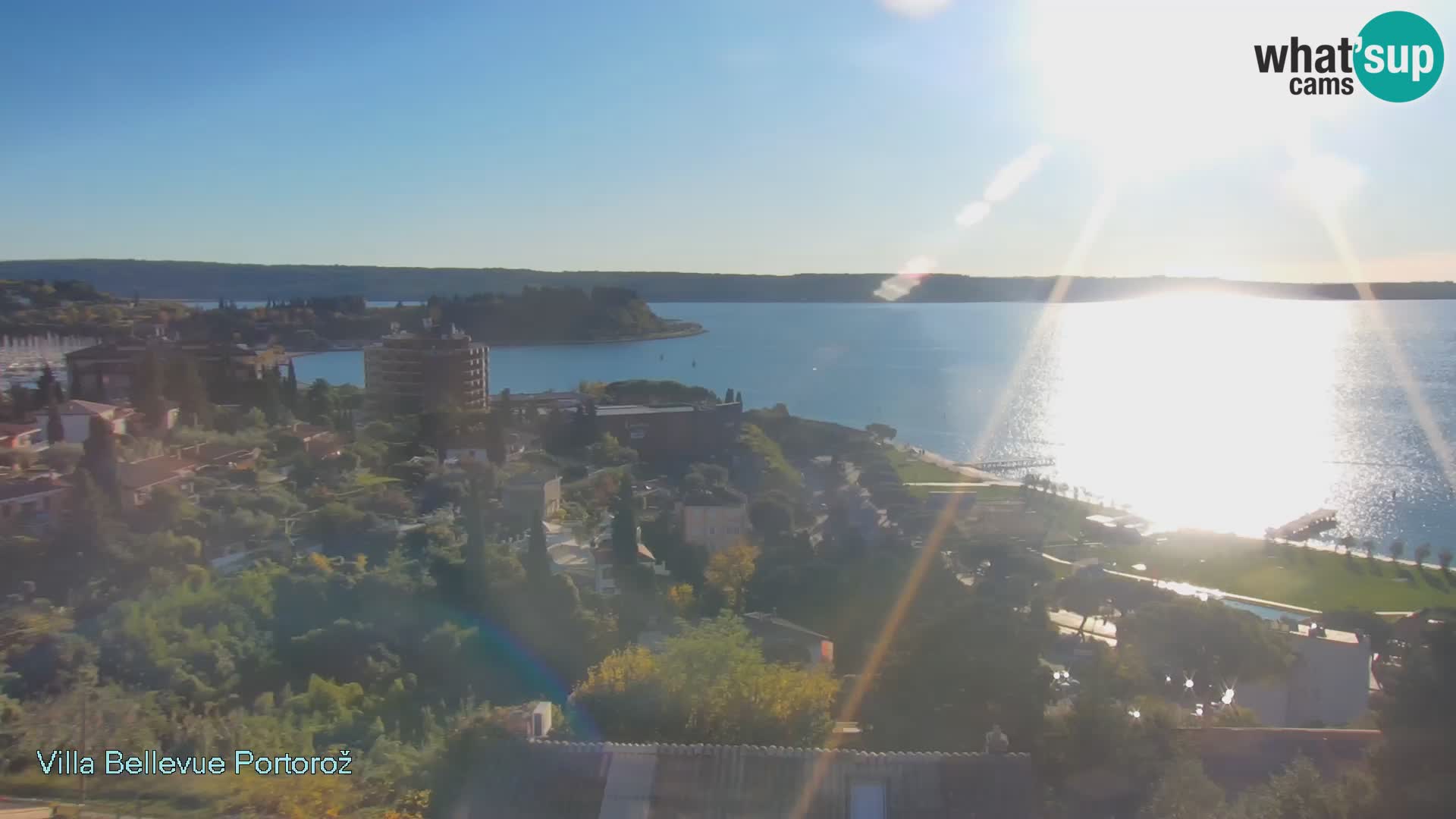 Portorož camera en vivo – Panorama Villa Bellevue