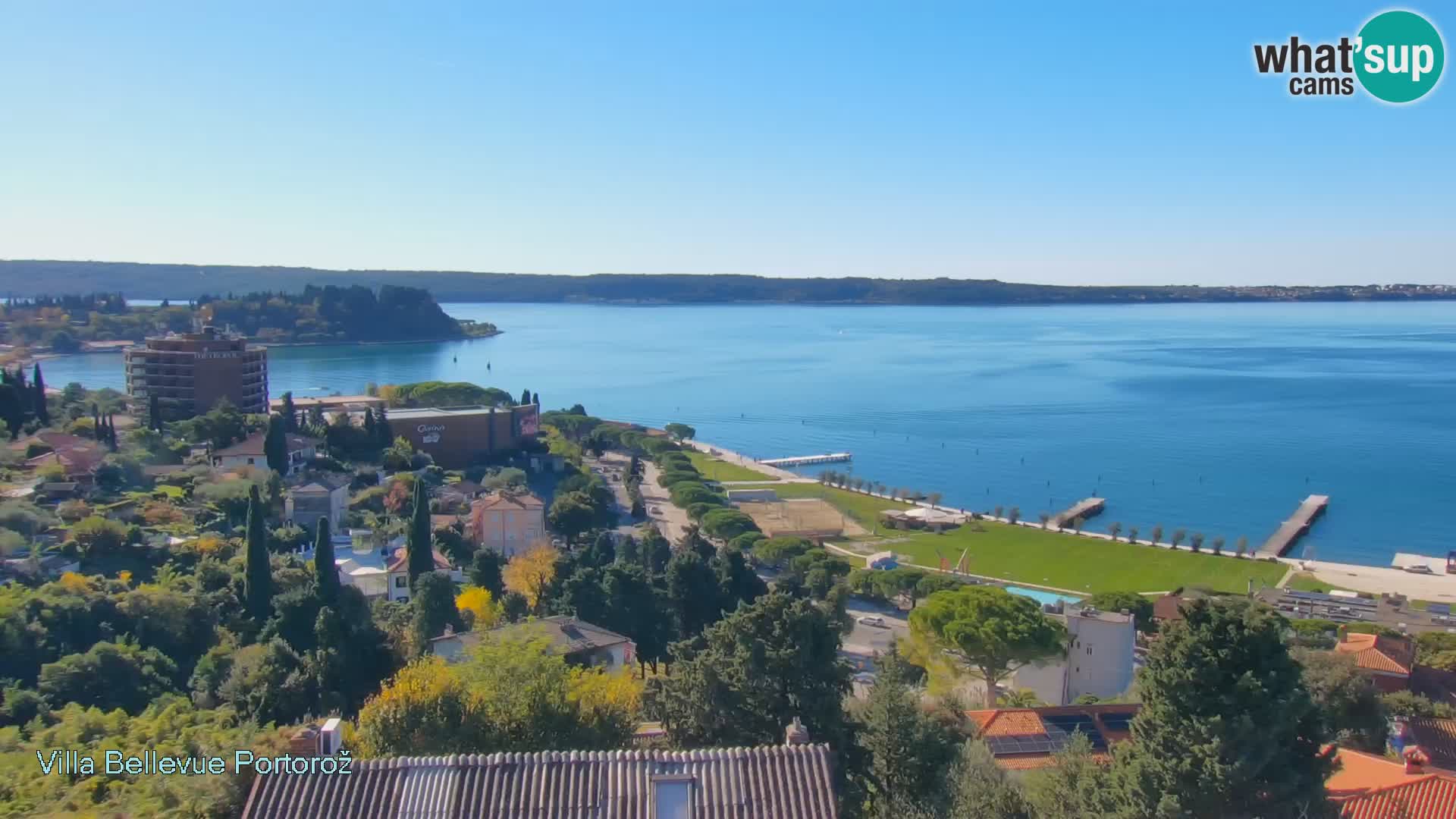 Portorož web kamera – pogled sa Villa Bellevue