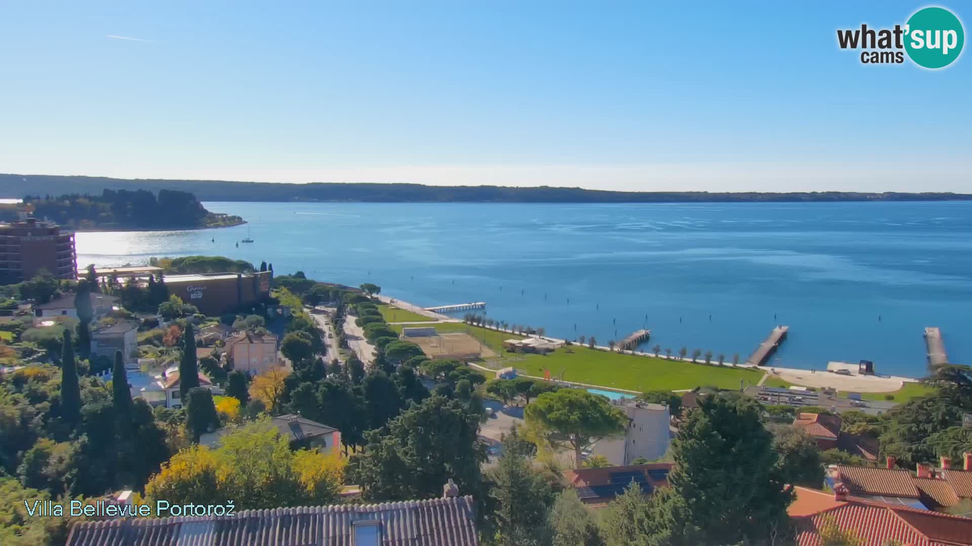 Portorož web kamera – pogled sa Villa Bellevue