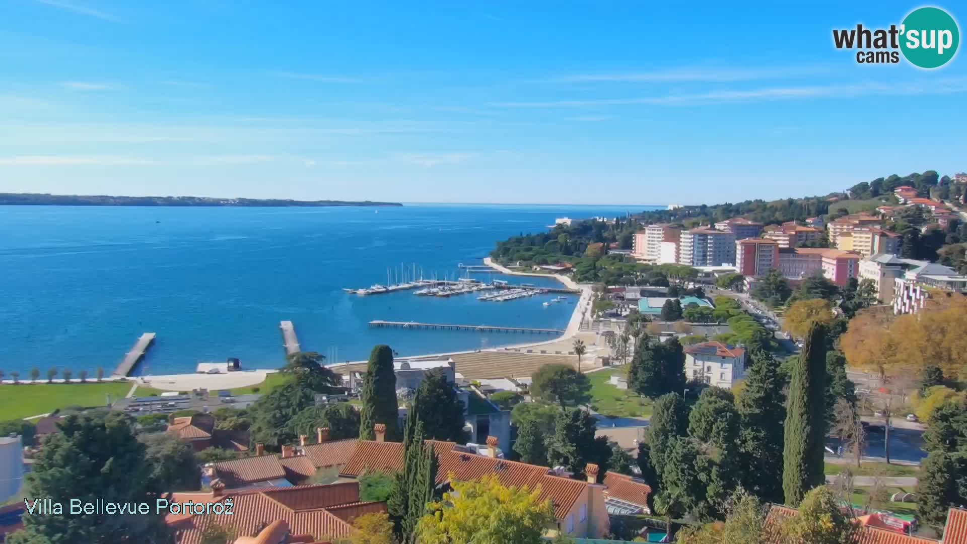 Panorama webcam Portorož – view from Villa Bellevue