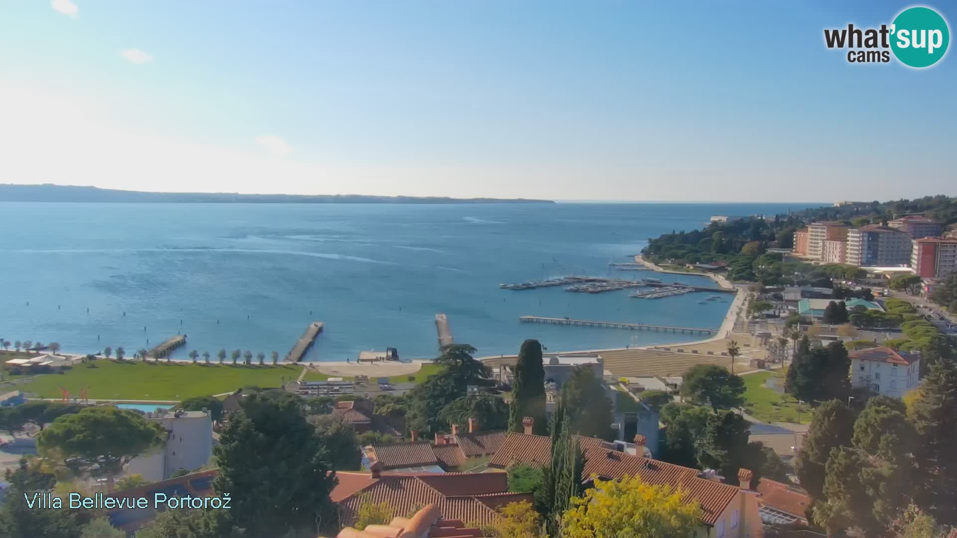 Portorož camera en vivo – Panorama Villa Bellevue
