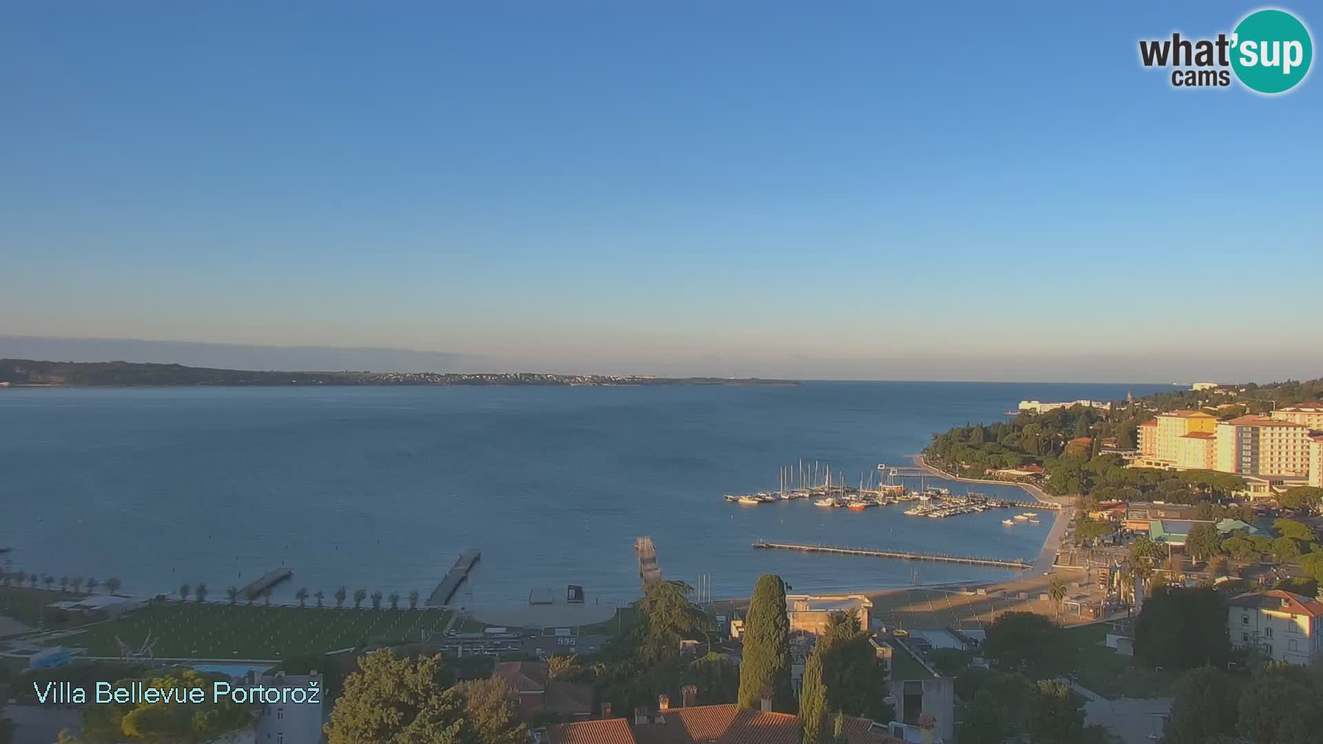 Portorož camera en vivo – Panorama Villa Bellevue