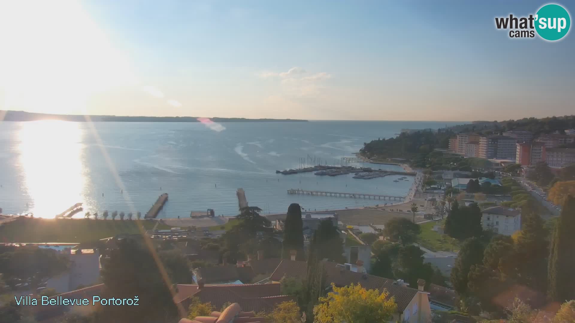 Portorož camera en vivo – Panorama Villa Bellevue