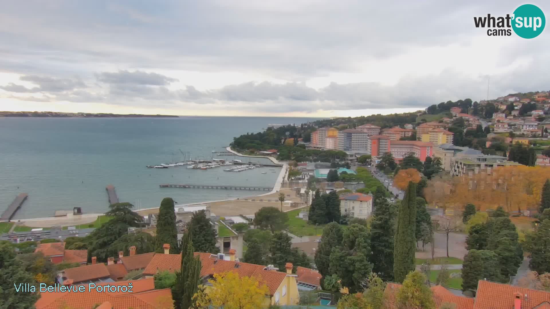 Portorož web kamera – pogled sa Villa Bellevue