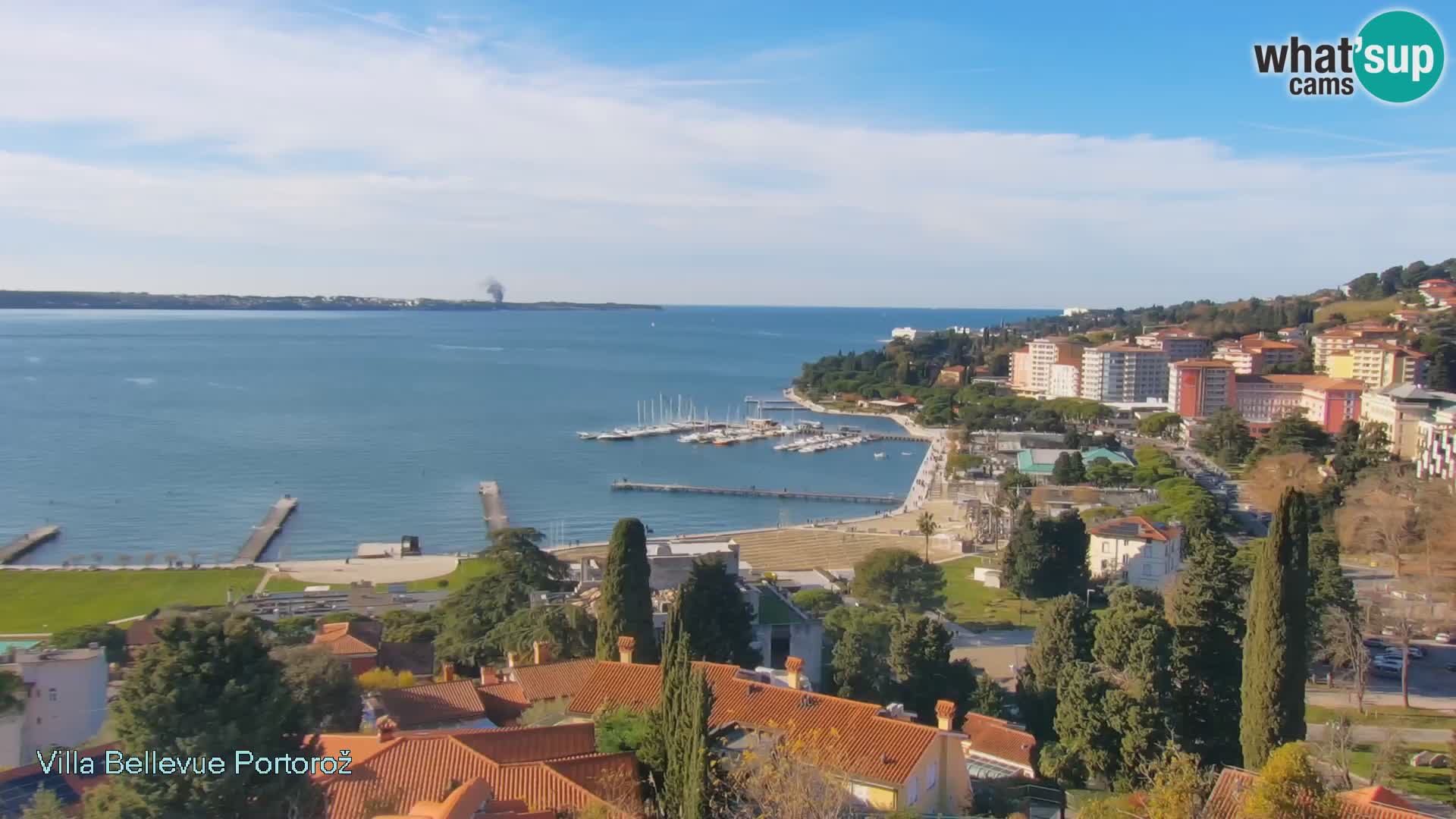 Portorož camera en vivo – Panorama Villa Bellevue