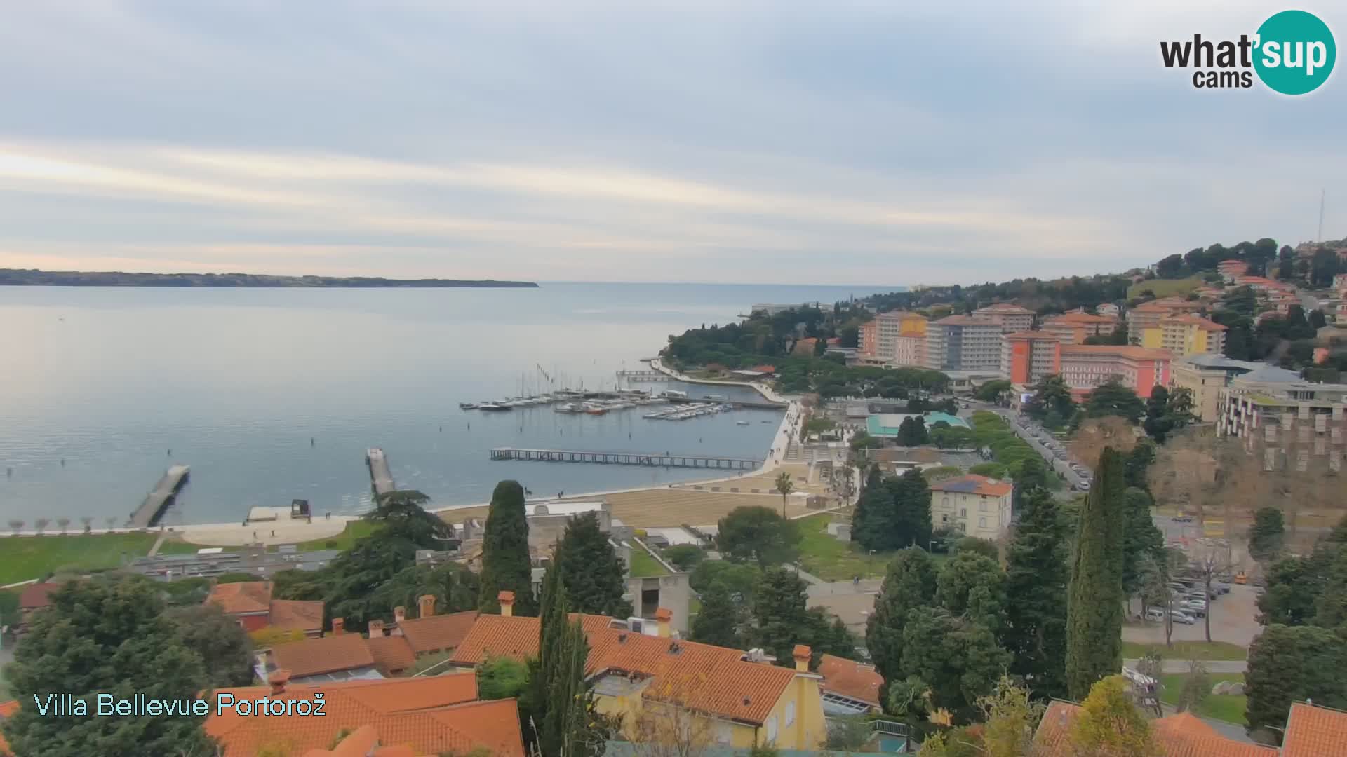 Portorož web kamera – pogled sa Villa Bellevue