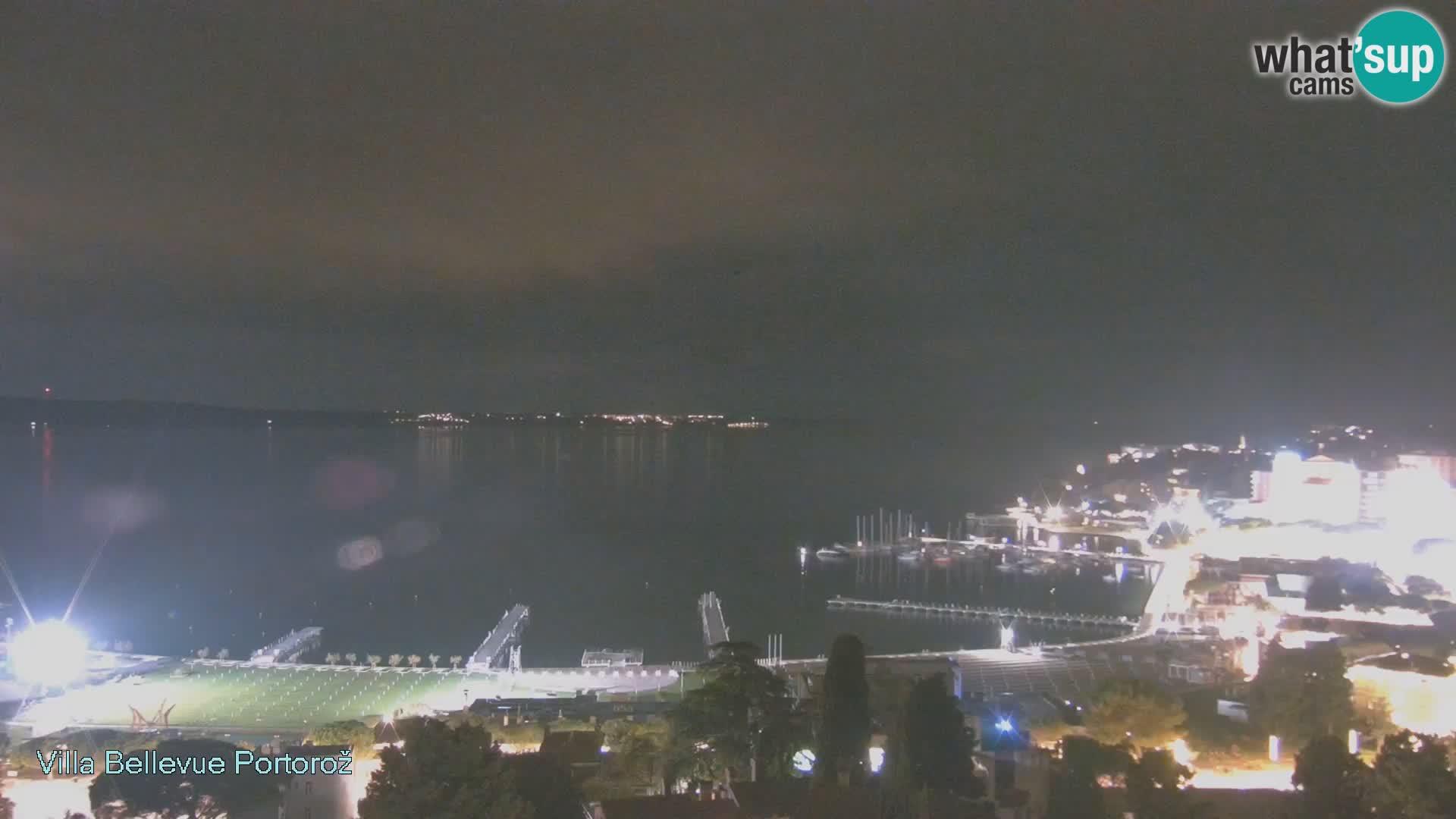 Portorož spletna kamera – pogled z Villa Bellevue