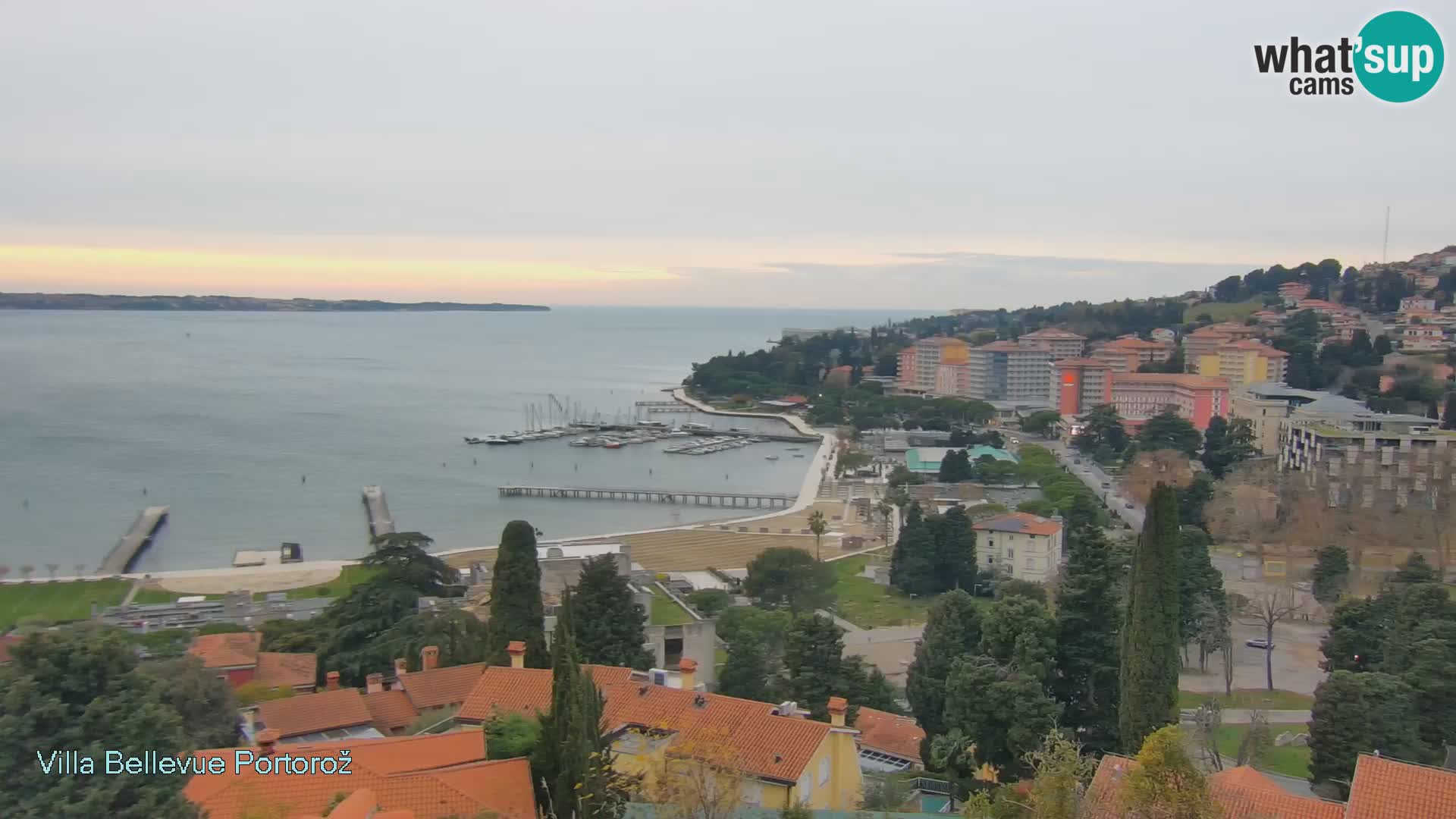 Portorož web kamera – pogled sa Villa Bellevue