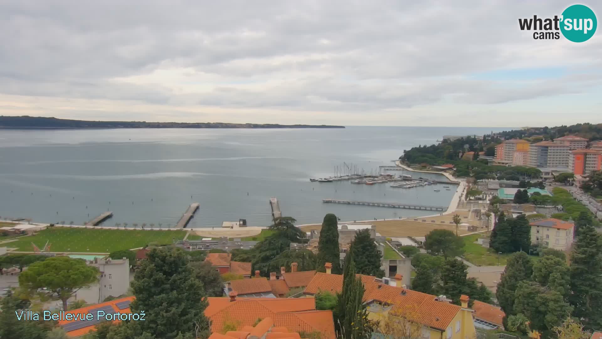 Portorož web kamera – pogled sa Villa Bellevue