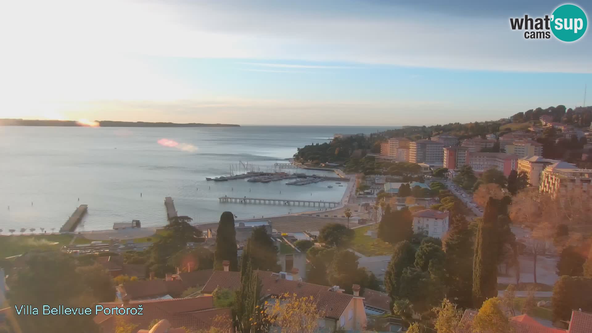 Portorož web kamera – pogled sa Villa Bellevue