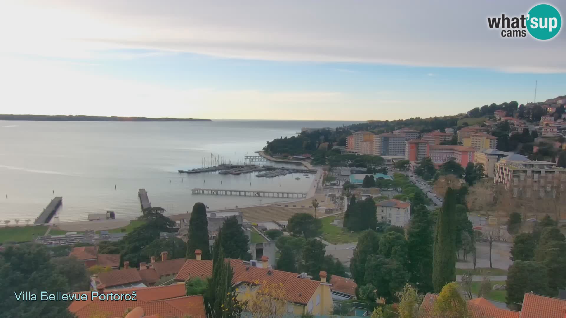 Portorož web kamera – pogled sa Villa Bellevue