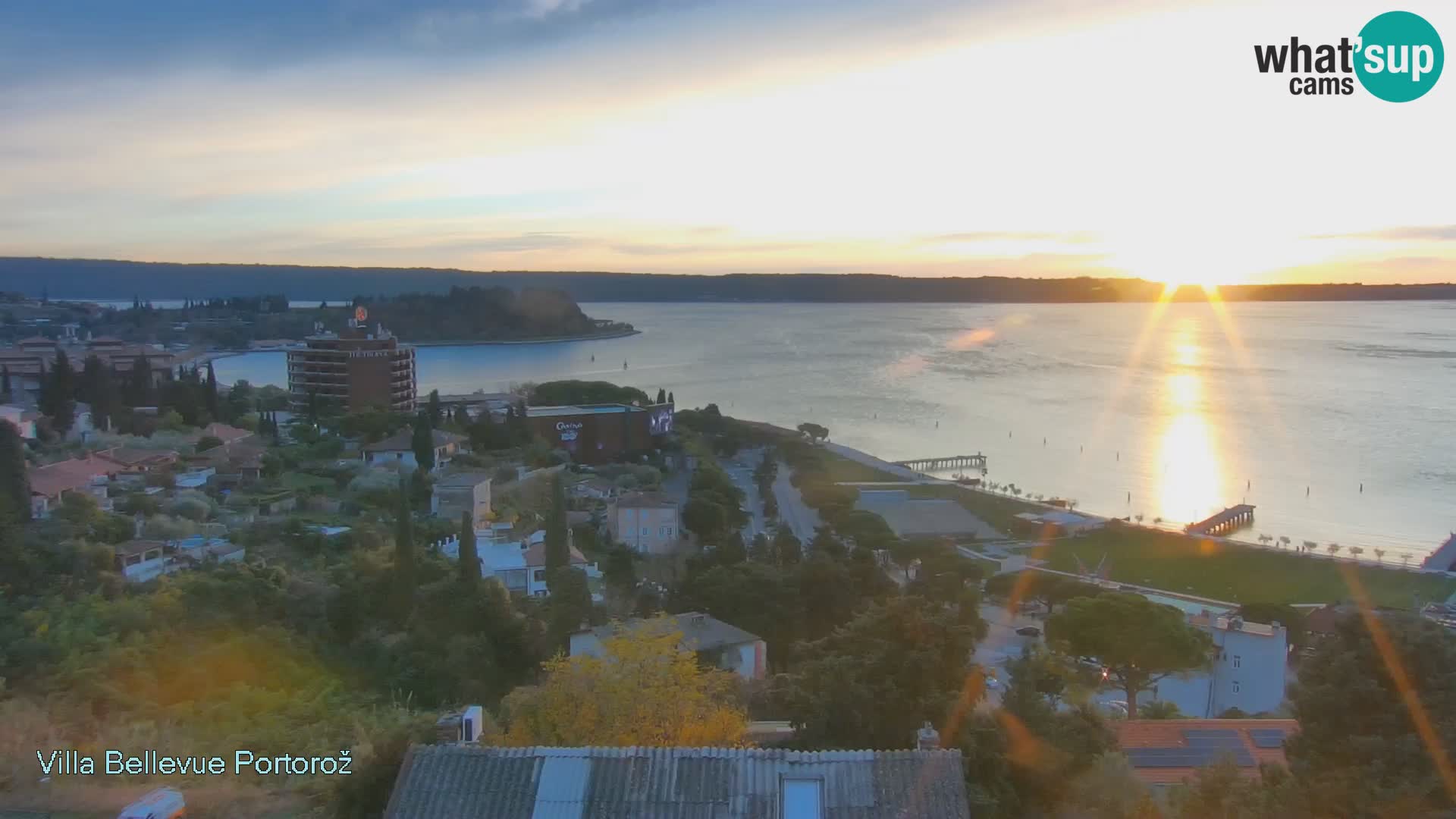 Portorož camera en vivo – Panorama Villa Bellevue