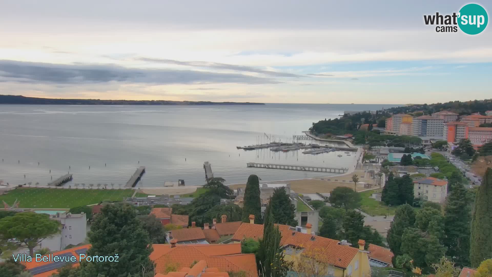 Portorož camera en vivo – Panorama Villa Bellevue