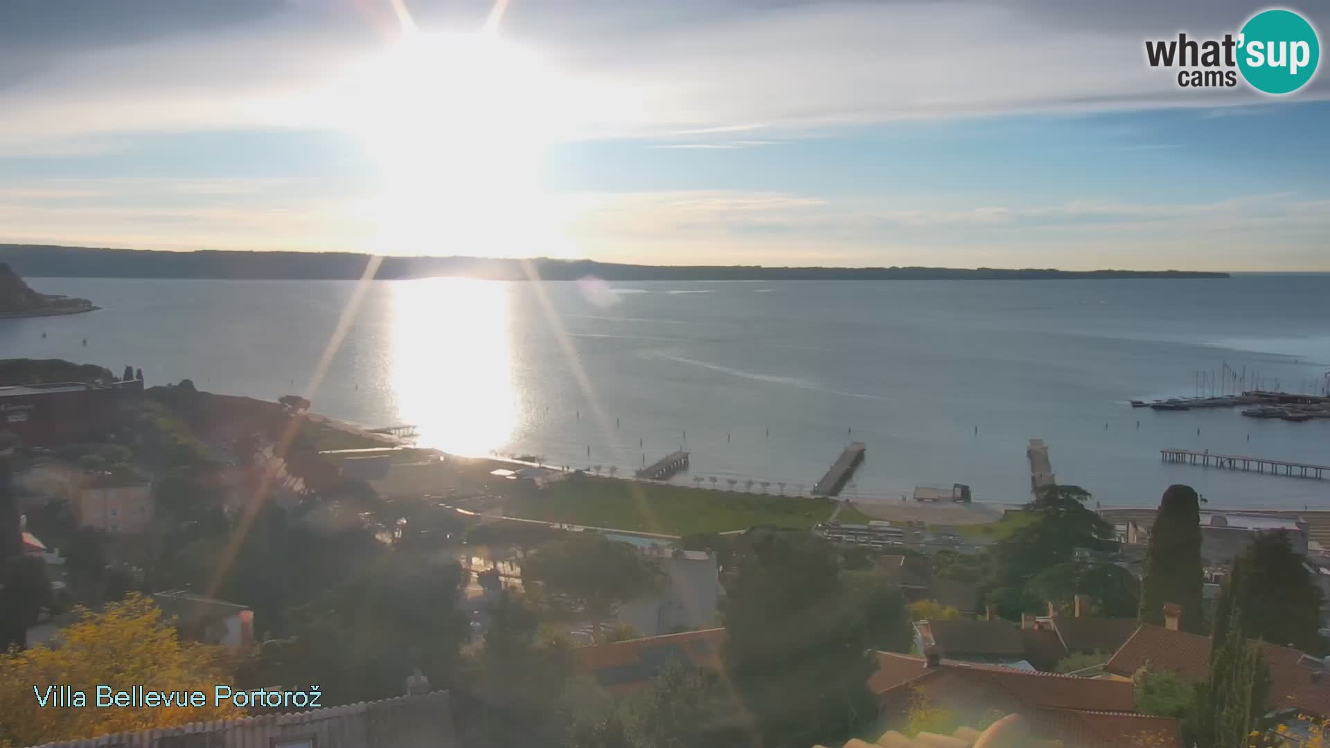 Live webcam Portorož – Panorama dalla Villa Bellevue