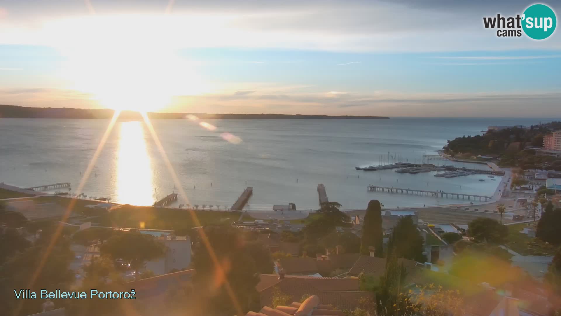 Portorož camera en vivo – Panorama Villa Bellevue