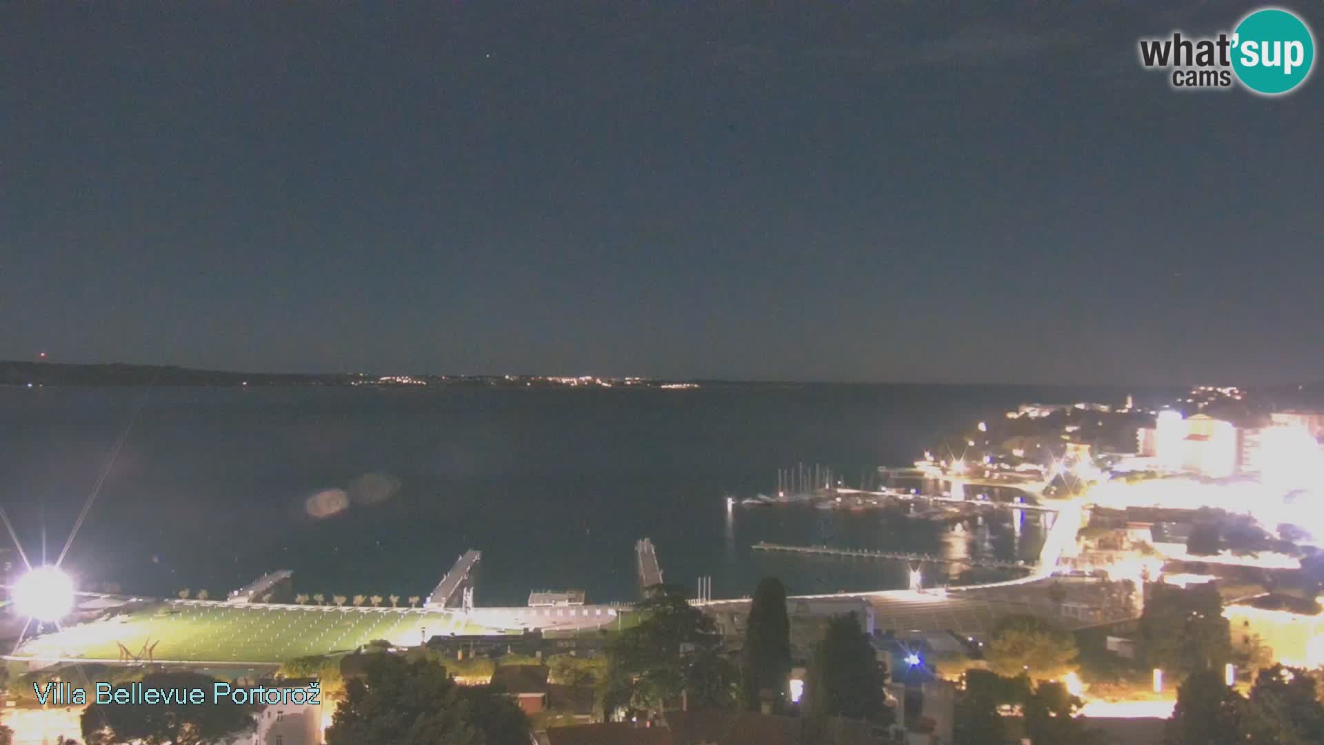 Portorož spletna kamera – pogled z Villa Bellevue