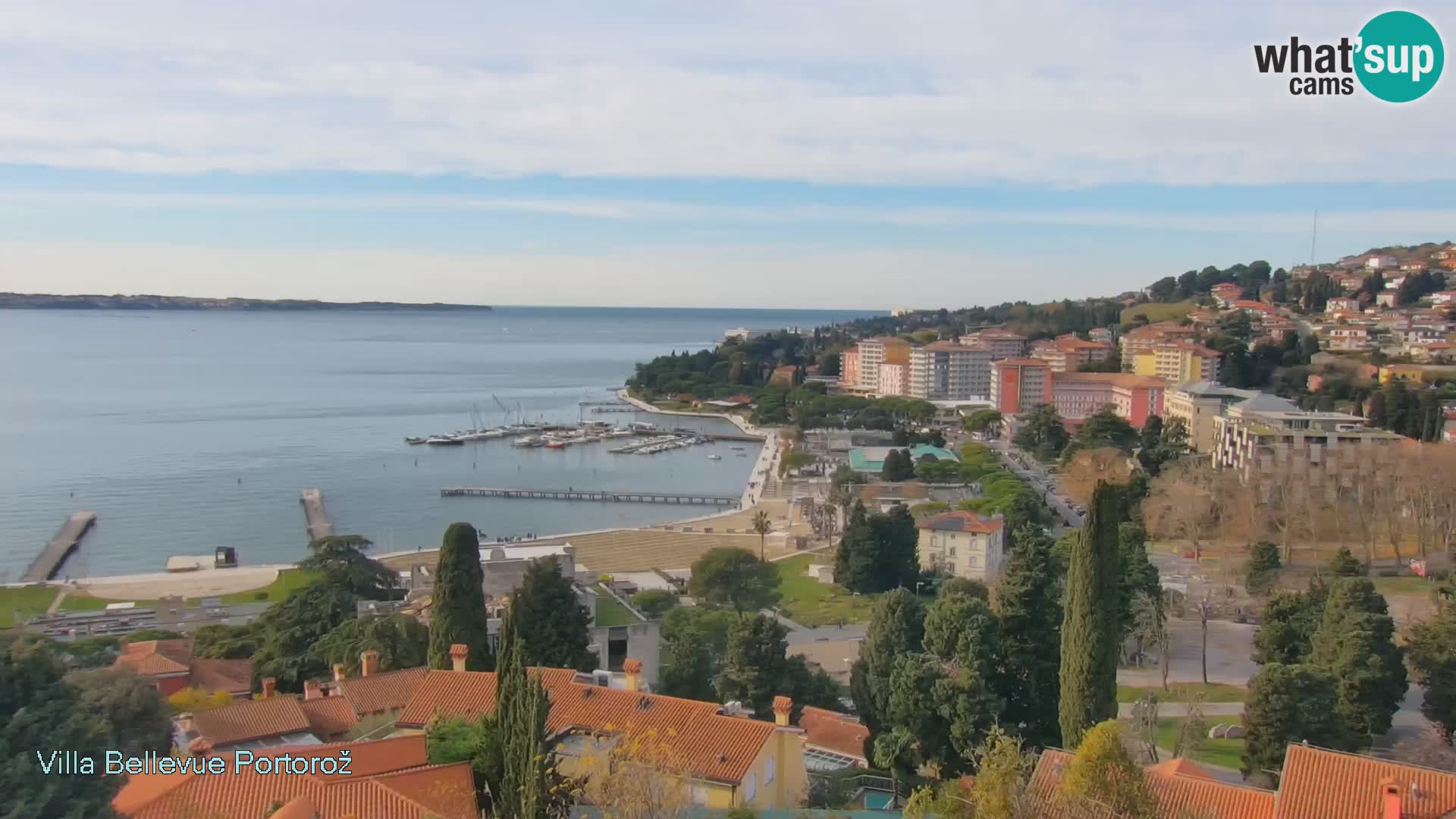 Portorož camera en vivo – Panorama Villa Bellevue