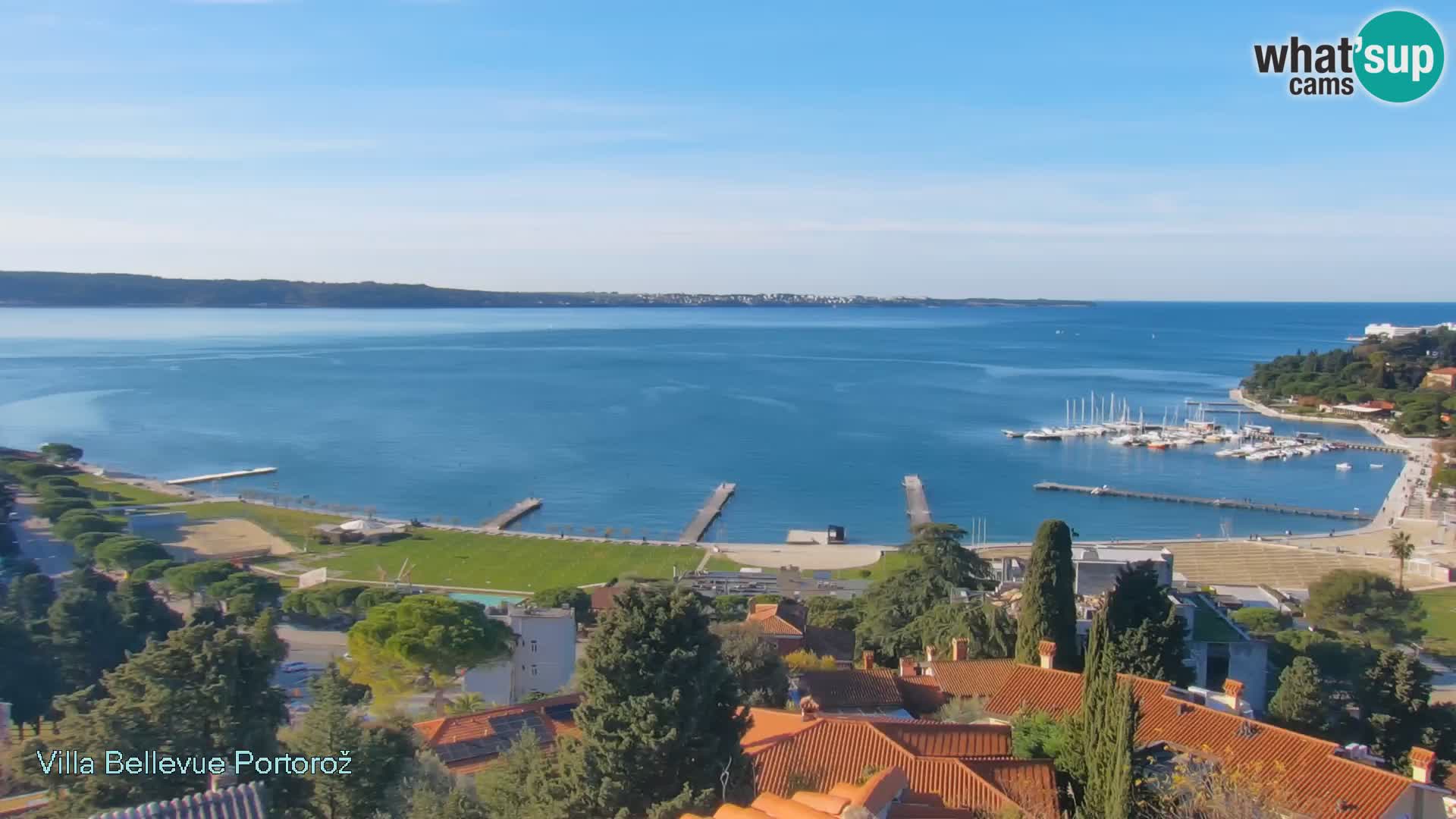 Portorož camera en vivo – Panorama Villa Bellevue