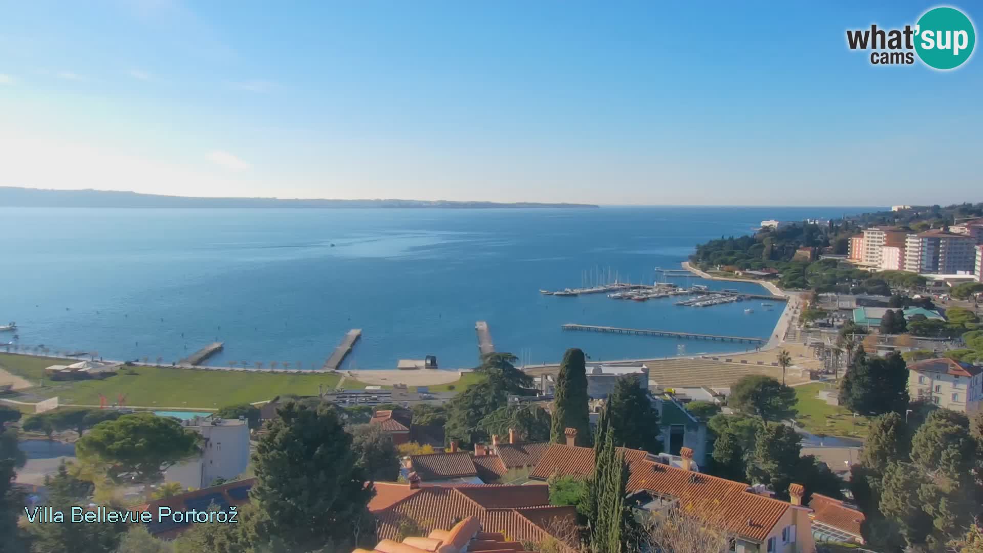 Portorož camera en vivo – Panorama Villa Bellevue