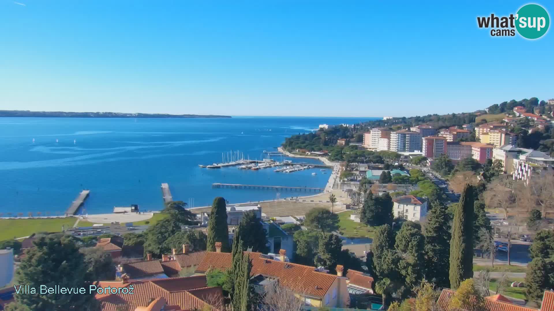 Portorož camera en vivo – Panorama Villa Bellevue