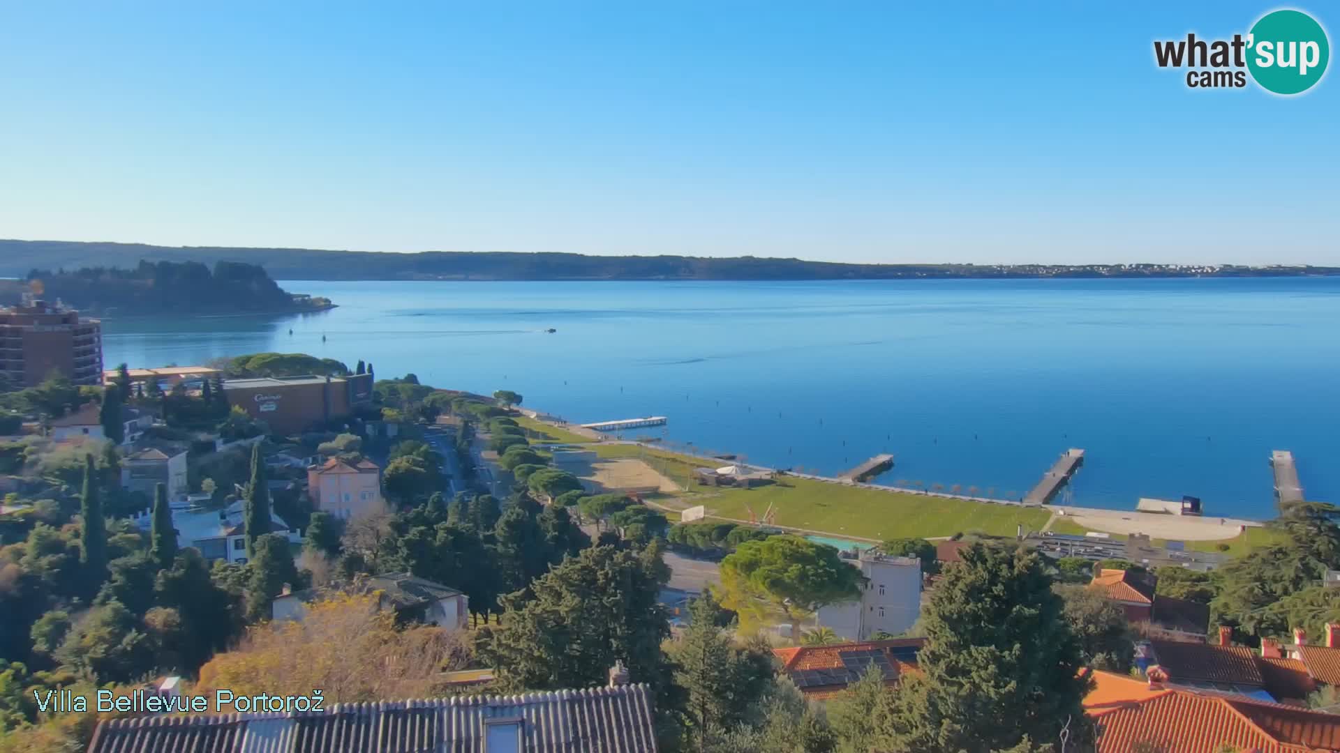 Live webcam Portorož – Panorama dalla Villa Bellevue