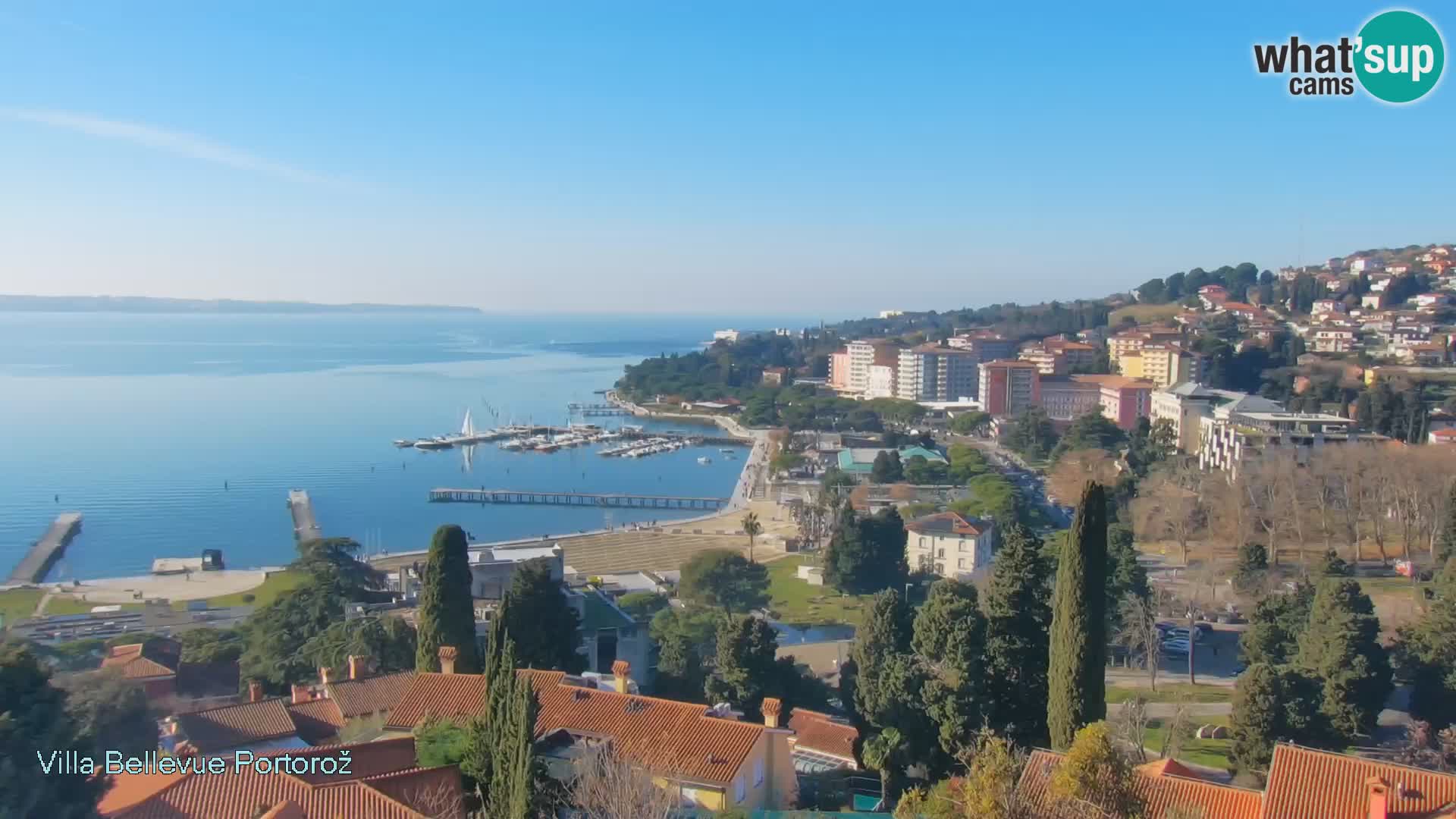 Portorož camera en vivo – Panorama Villa Bellevue