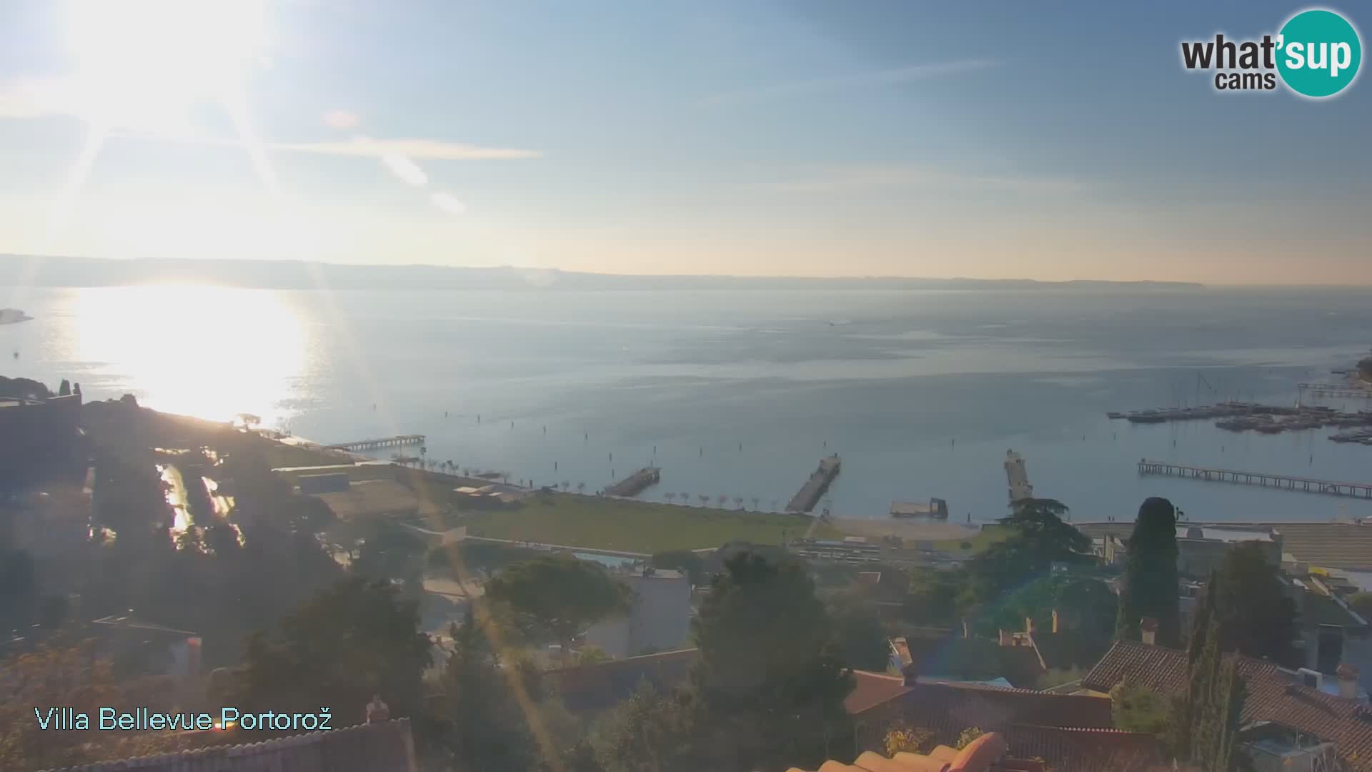 Portorož camera en vivo – Panorama Villa Bellevue