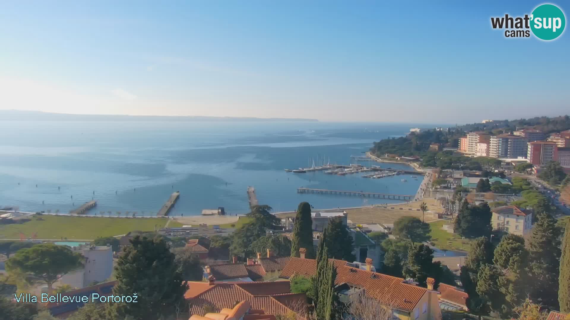Portorož camera en vivo – Panorama Villa Bellevue