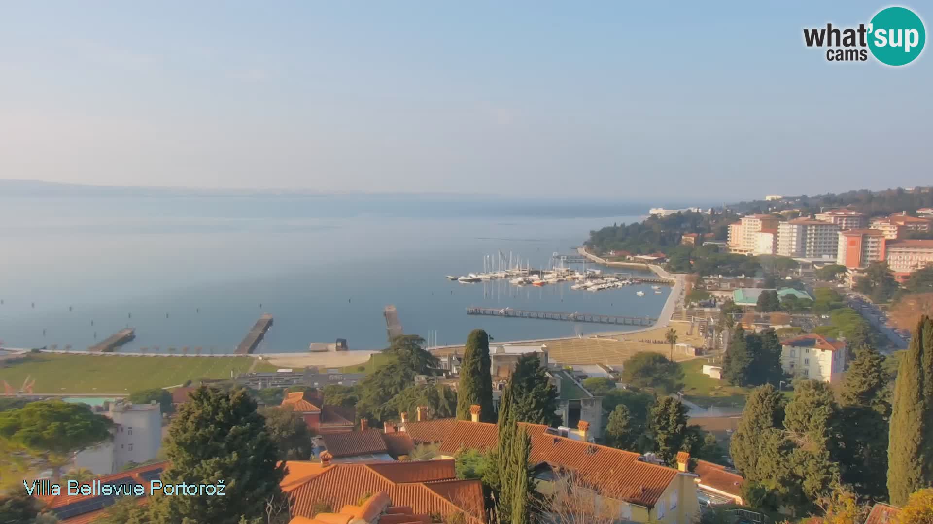 Portorož web kamera – pogled sa Villa Bellevue