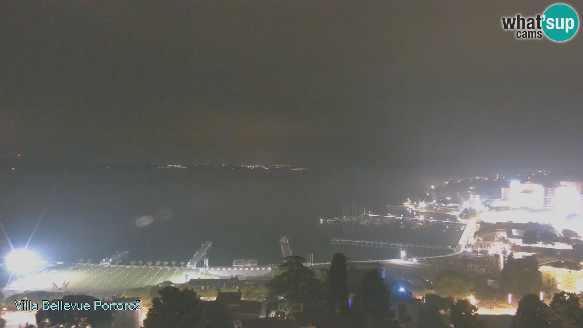 Portorož spletna kamera – pogled z Villa Bellevue