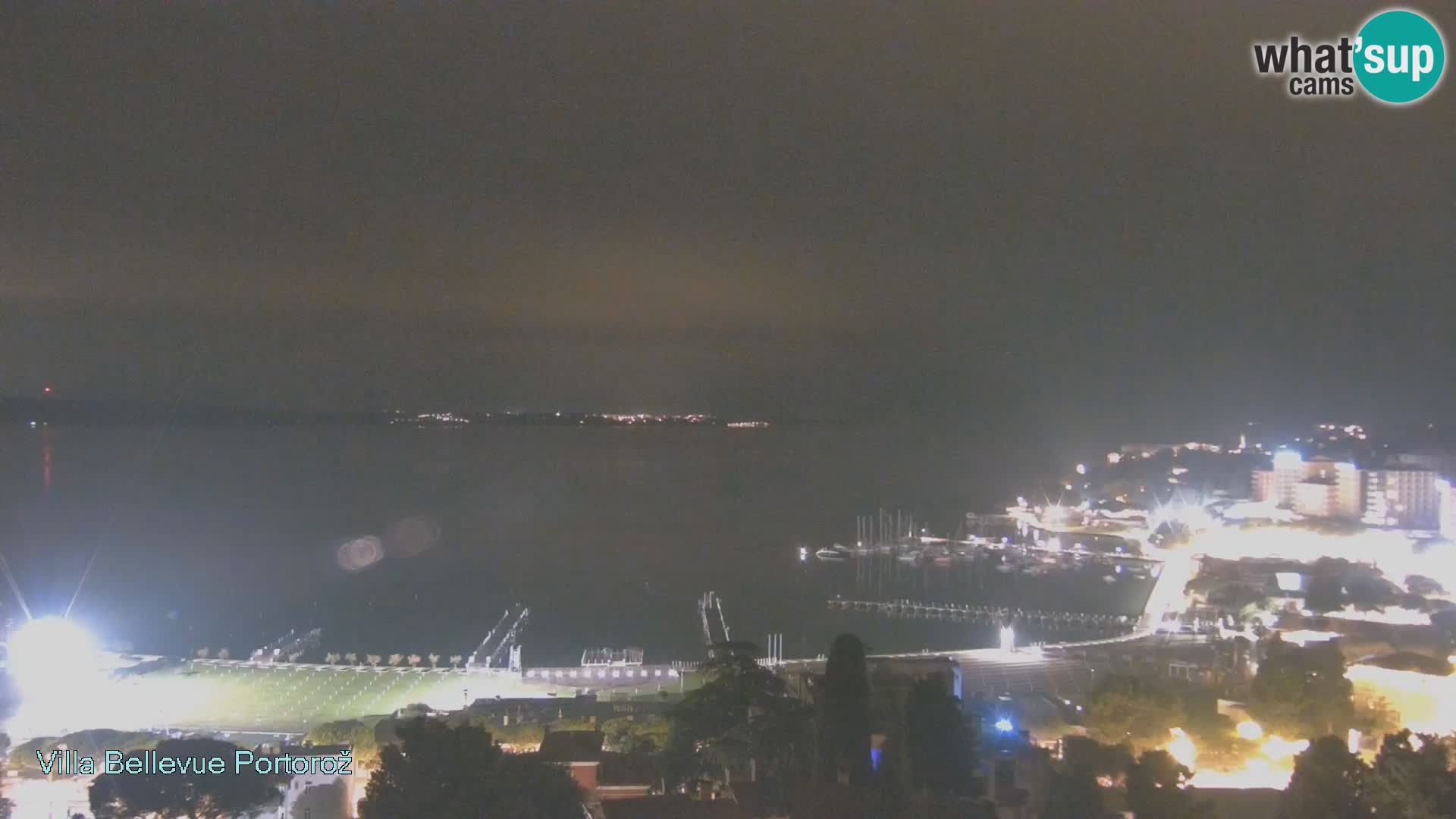 Portorož spletna kamera – pogled z Villa Bellevue