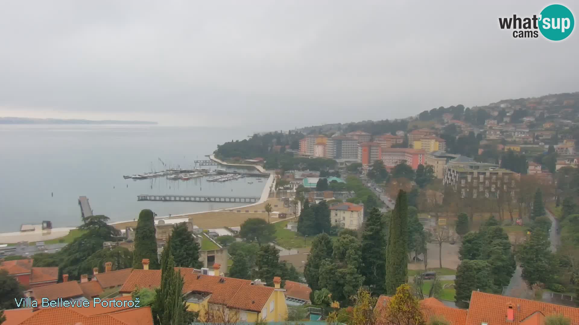 Portorož web kamera – pogled sa Villa Bellevue