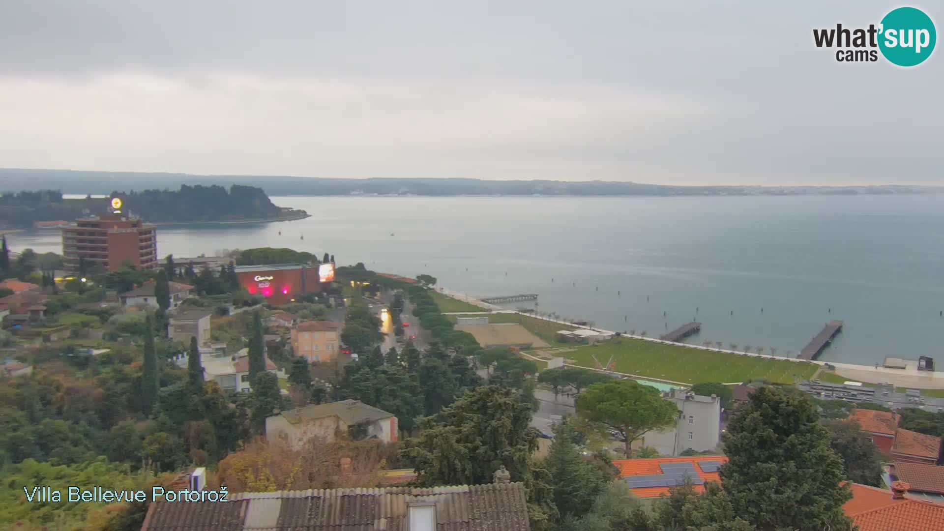 Portorož camera en vivo – Panorama Villa Bellevue