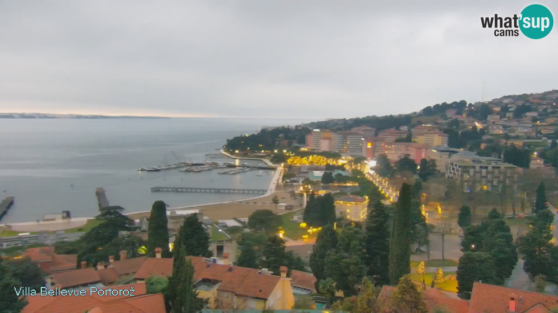 Portorož web kamera – pogled sa Villa Bellevue