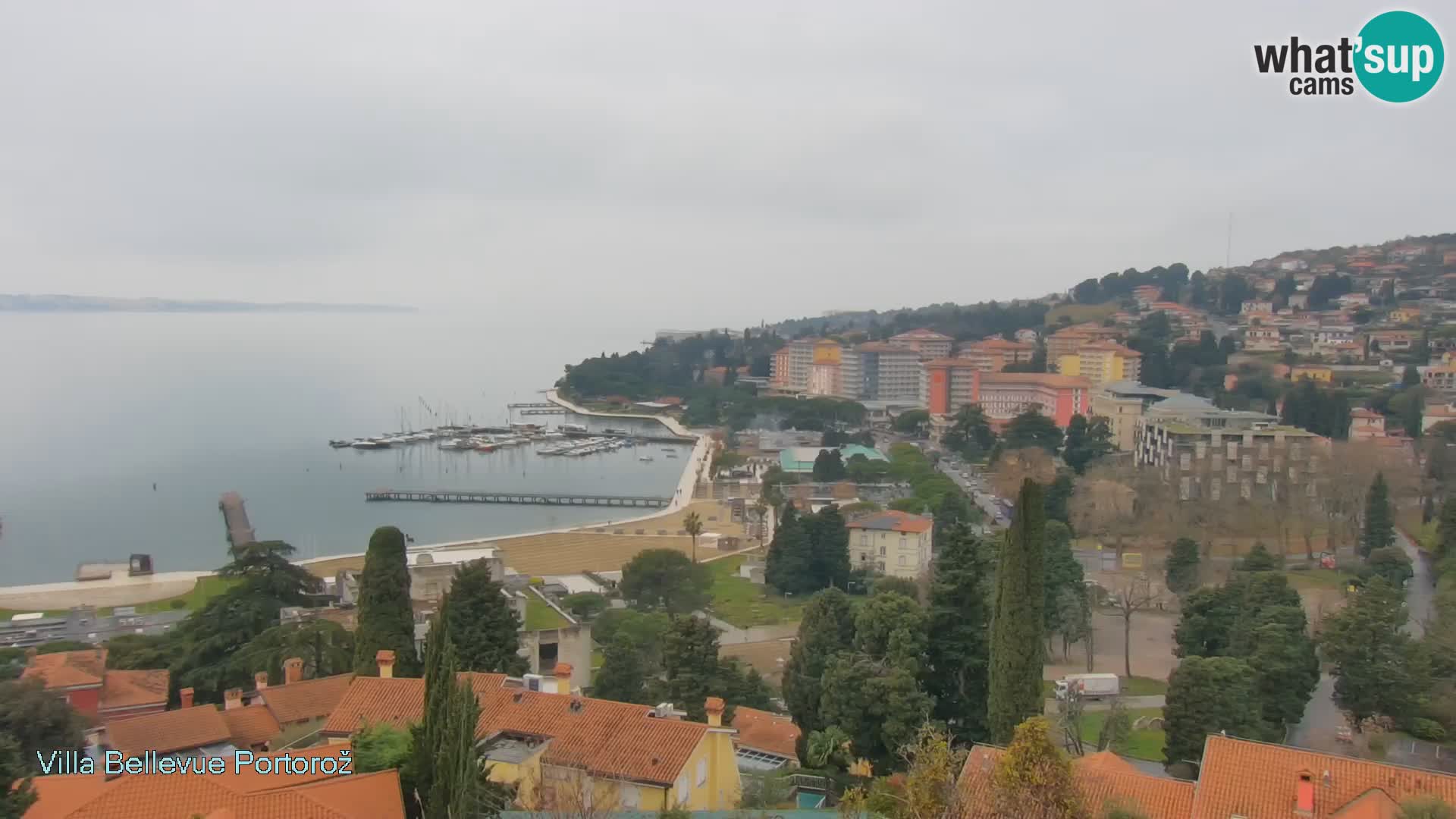 Portorož web kamera – pogled sa Villa Bellevue