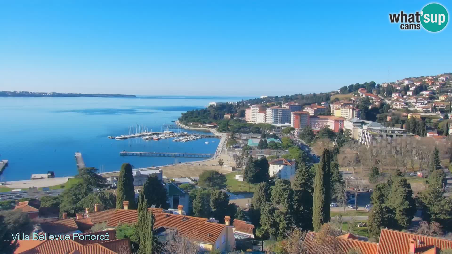 Portorož camera en vivo – Panorama Villa Bellevue
